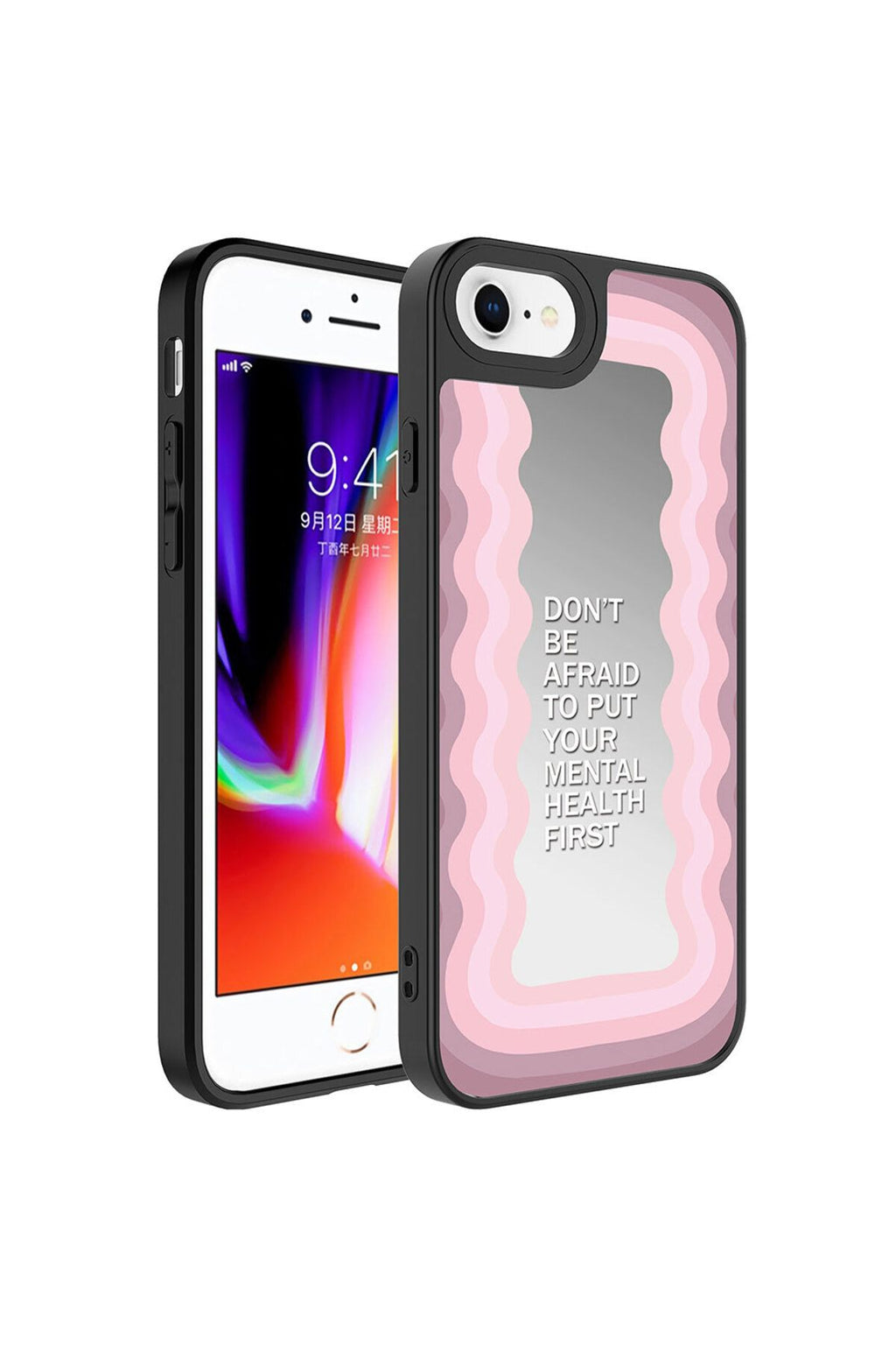 iPhone 8 Kılıf Aynalı Desenli Kamera Korumalı Parlak Zore Mirror Kapak - Süper Anne