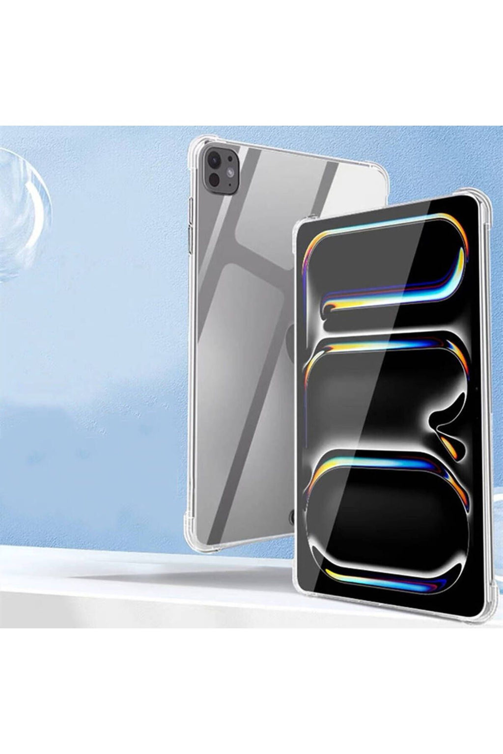 Apple iPad Pro 13 2024 Kılıf Uyumlu Zore Tablet Nitro Anti Shock Silikon Kapak-Şeffaf