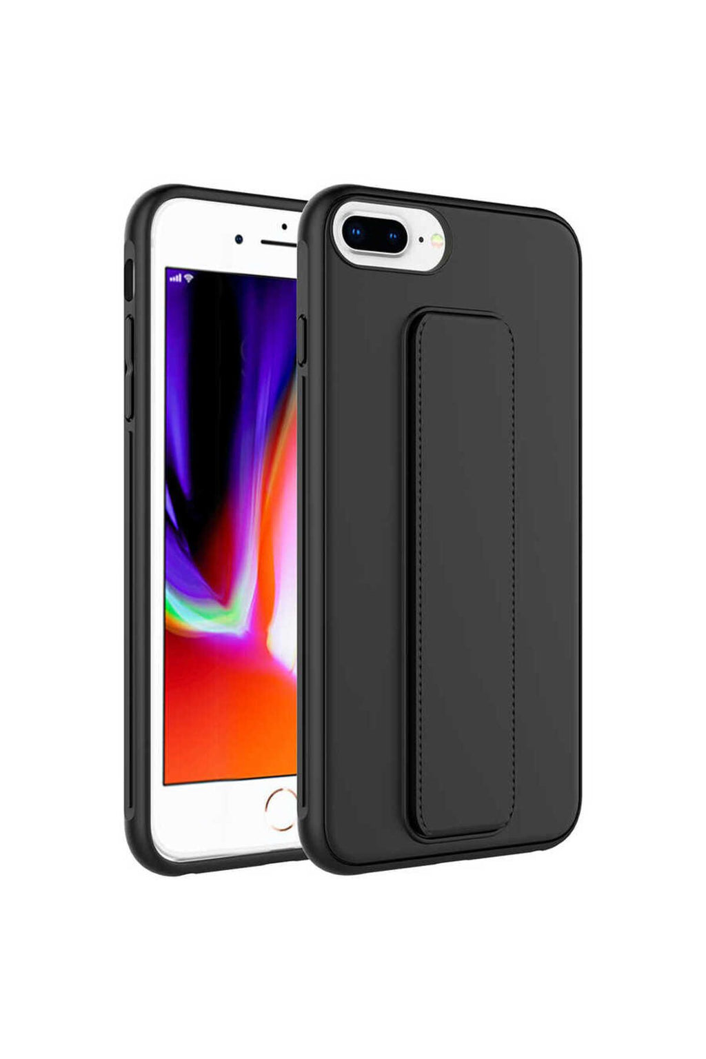 iPhone 8 Plus Kılıf Zore Qstand Kapak - Gri