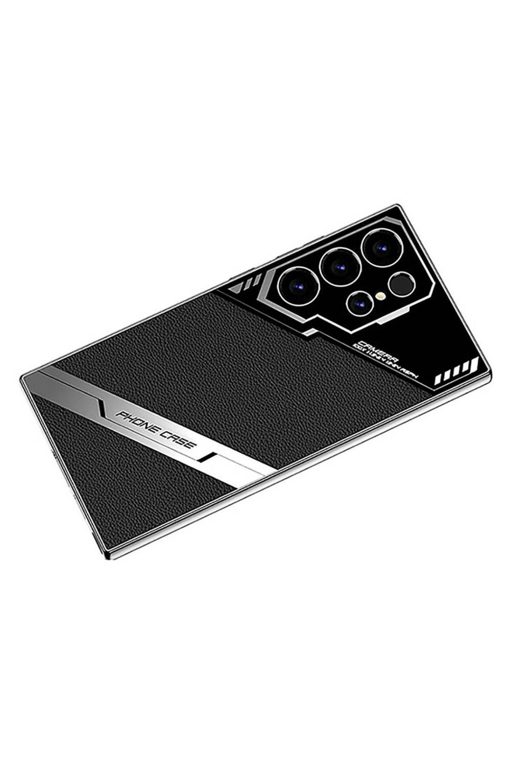 Galaxy S23 Ultra Kılıf Kamera Korumalı Suni Deri Tasarım Zore Yeni Seri Procase Kapak-Siyah