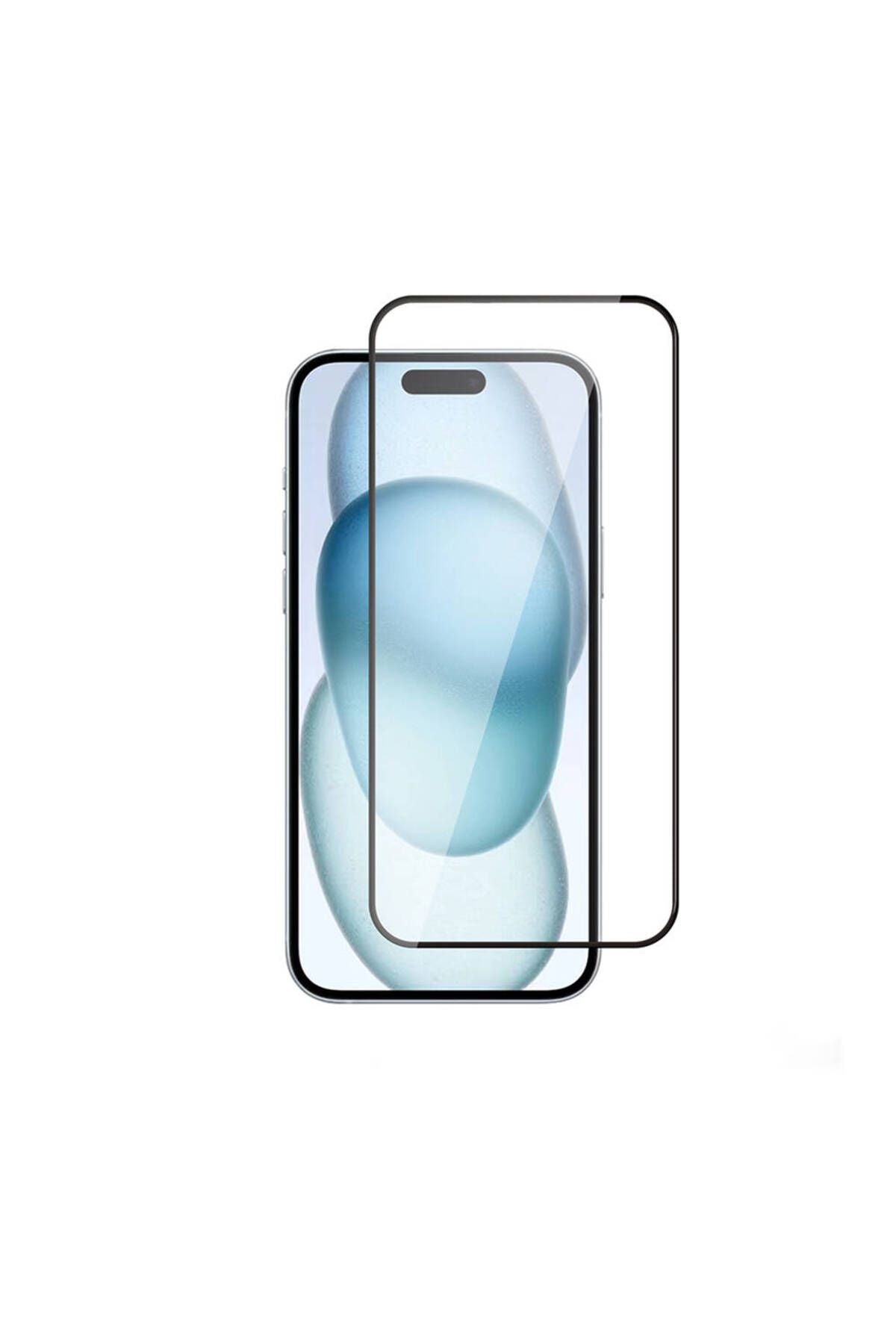 iPhone 14 Pro Uyumlu 3D Rika THTTerli Cam Ekran Koruyucu-Siyah