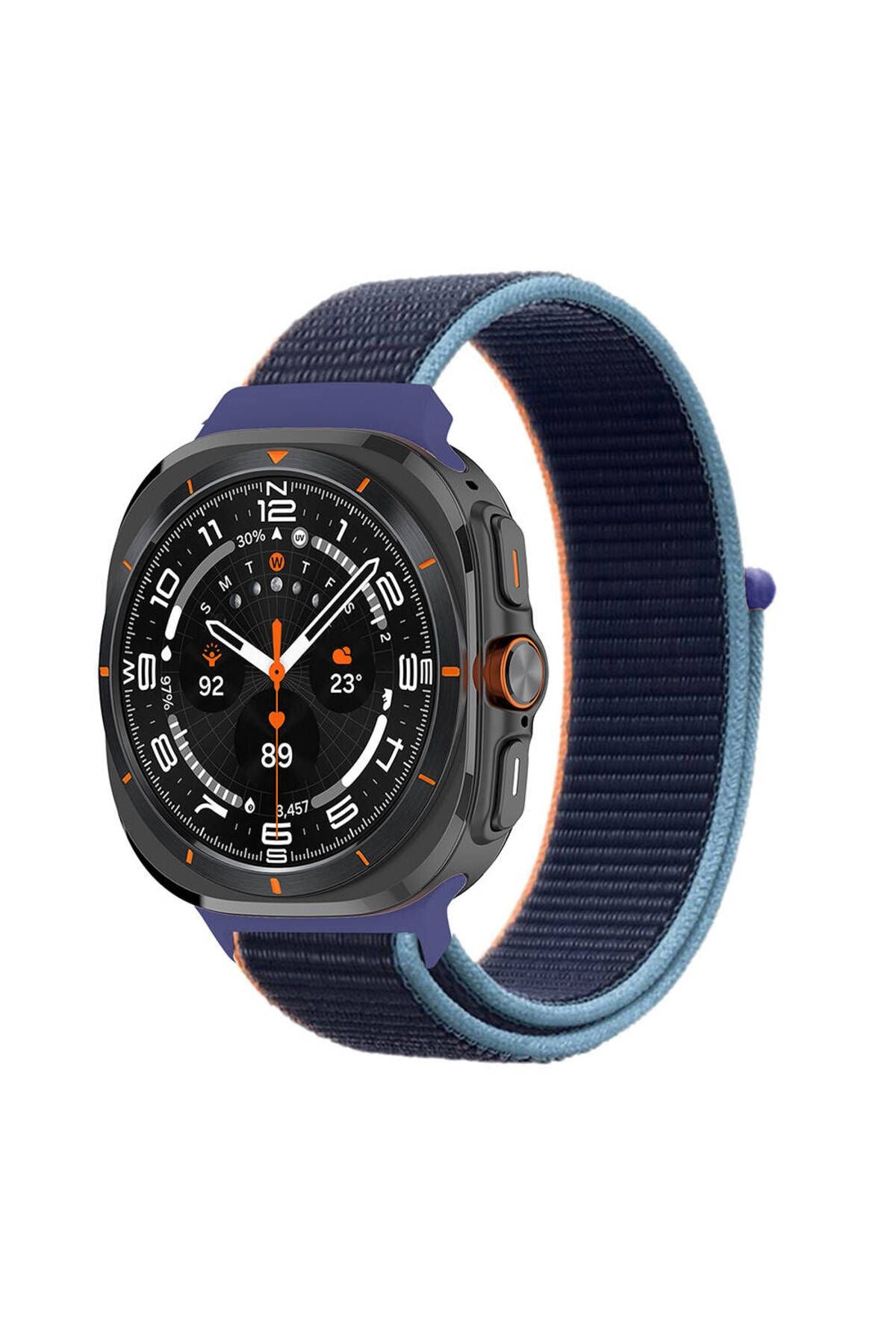 Galaxy Watch Ultra 47mm Zore KRD-03 Hasır Kordon-Starlight