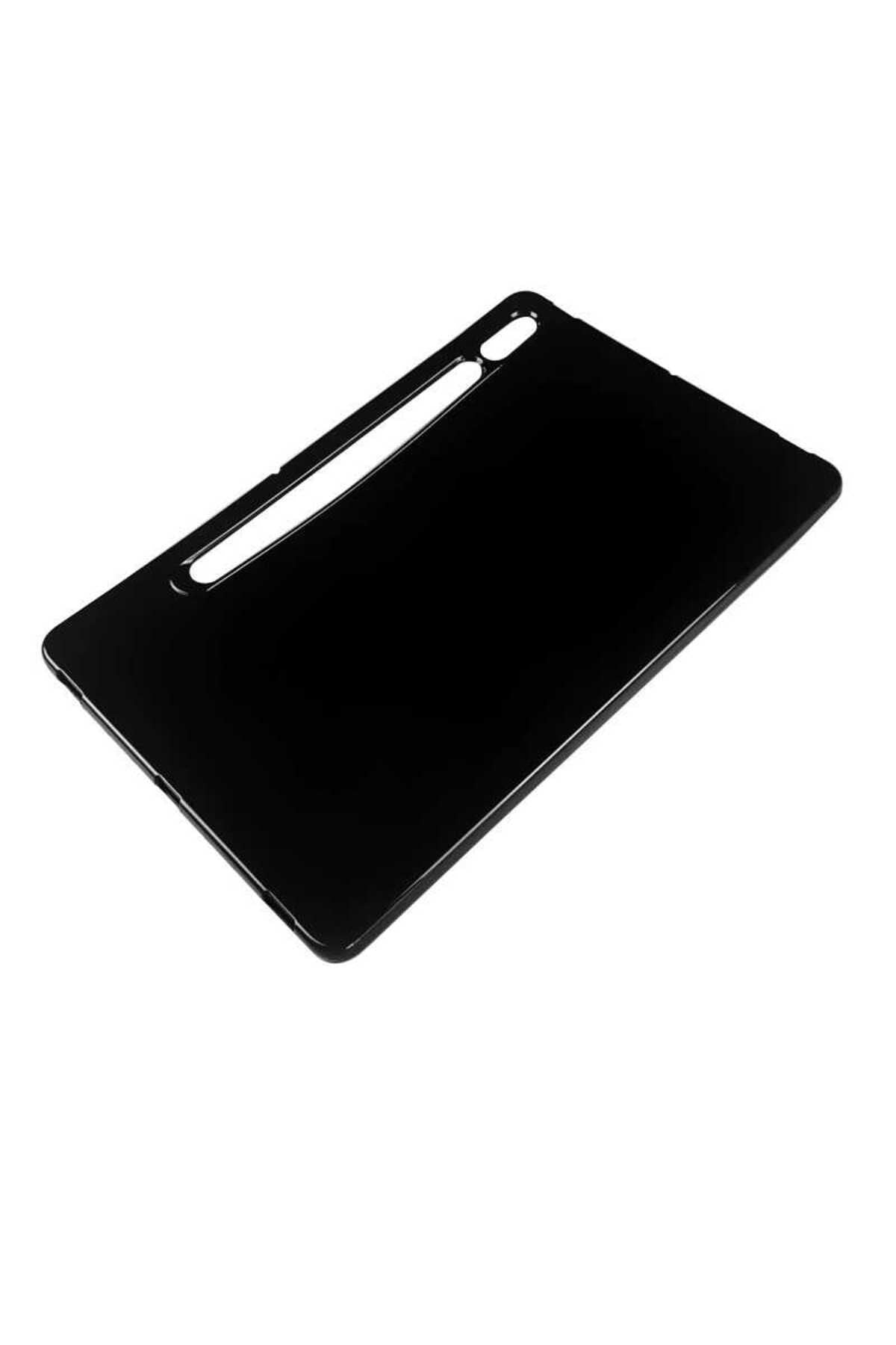 Galaxy Tab S7 T870 Kılıf  Uyumlu Zore Tablet Süper Silikon Kapak-Renksiz