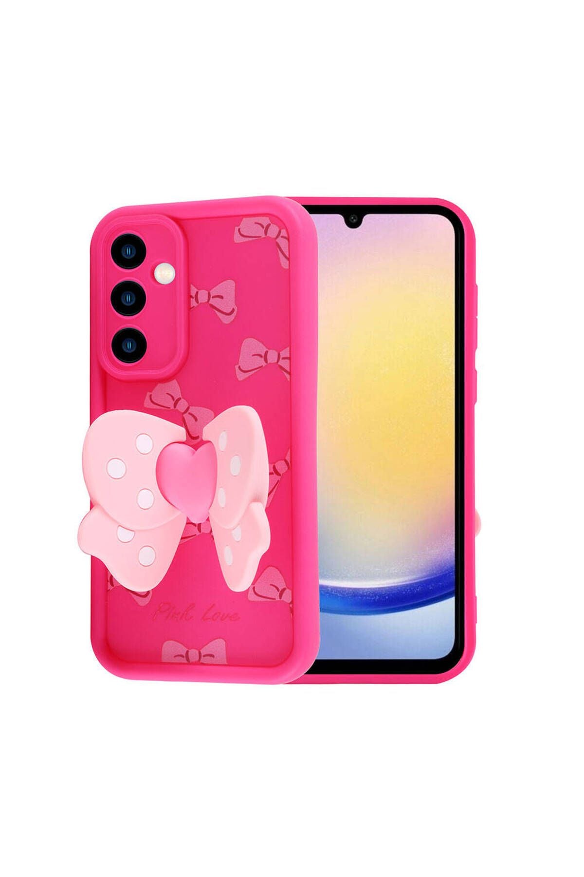 Galaxy A25 Kılıf Kamera Korumalı Figür Tasarımlı Zore Kapya Kapak-Koyu Kahve