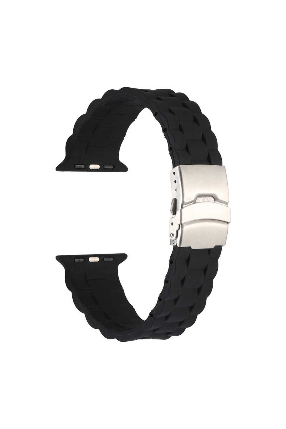 Watch Ultra 49mm Kordon KRD-72 Uyumlu Strap Kayış CLO- Siyah
