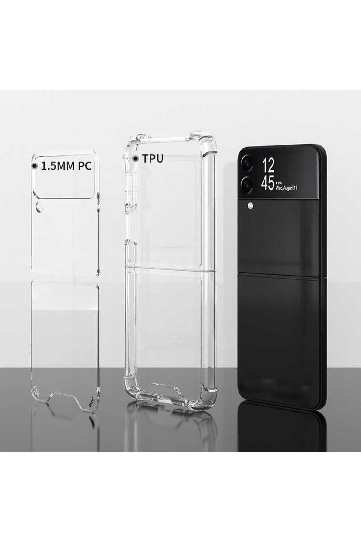 Galaxy Z Flip 3 Uyumlu Zore Nitro Anti Shock Silikon-Renksiz