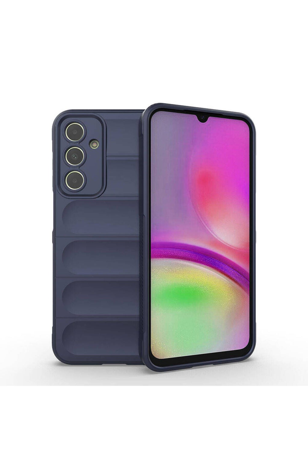 Galaxy A25 Kılıf Esnek TPU Oyuklu Arka Yüzey Tasarımlı Zore Etnik Silikon Kapak - Lacivert