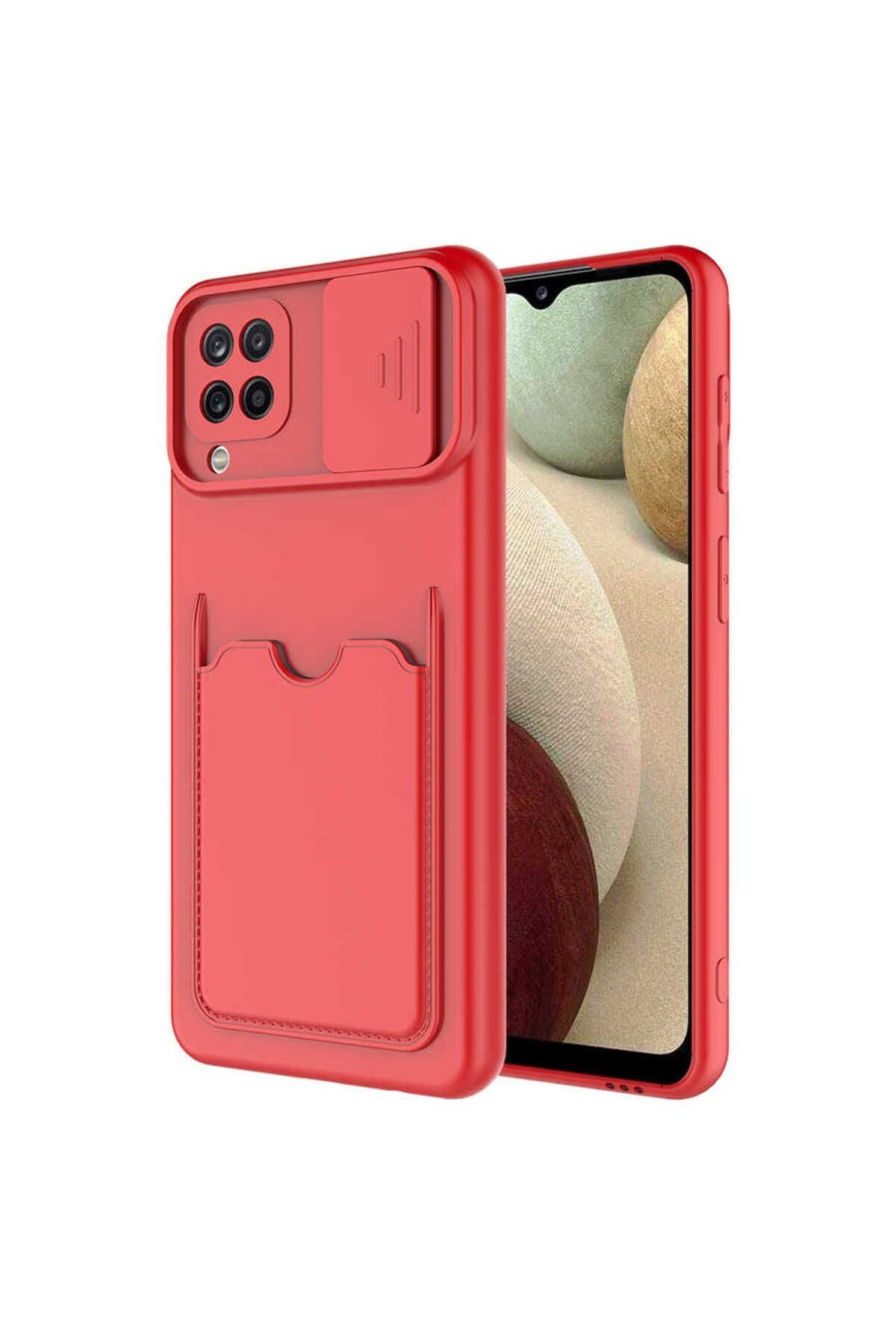 Galaxy A22 4G Kılıf TKNR Kartix Kapak - Kırmızı