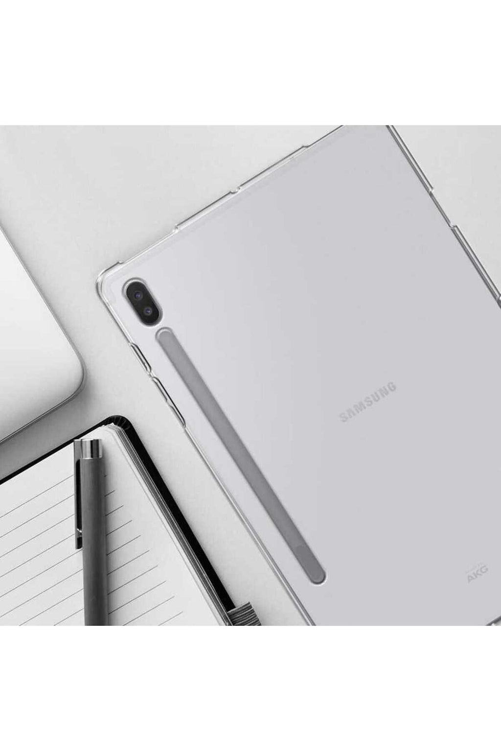 Galaxy Tab S7 T870 Kılıf  Uyumlu Zore Tablet Süper Silikon Kapak-Renksiz