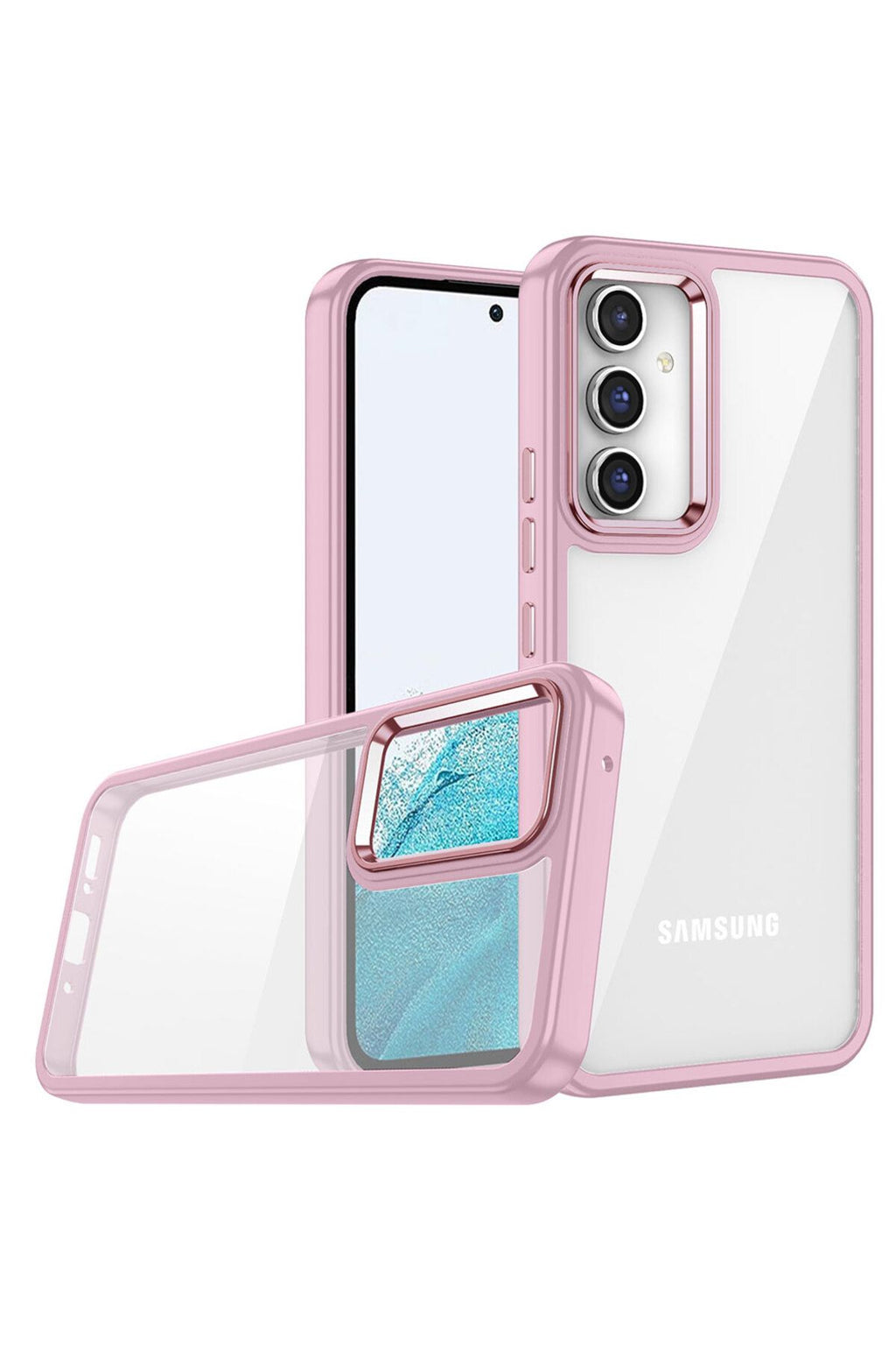 Galaxy A14 Kılıf Zore Flora Kapak - Rose Gold