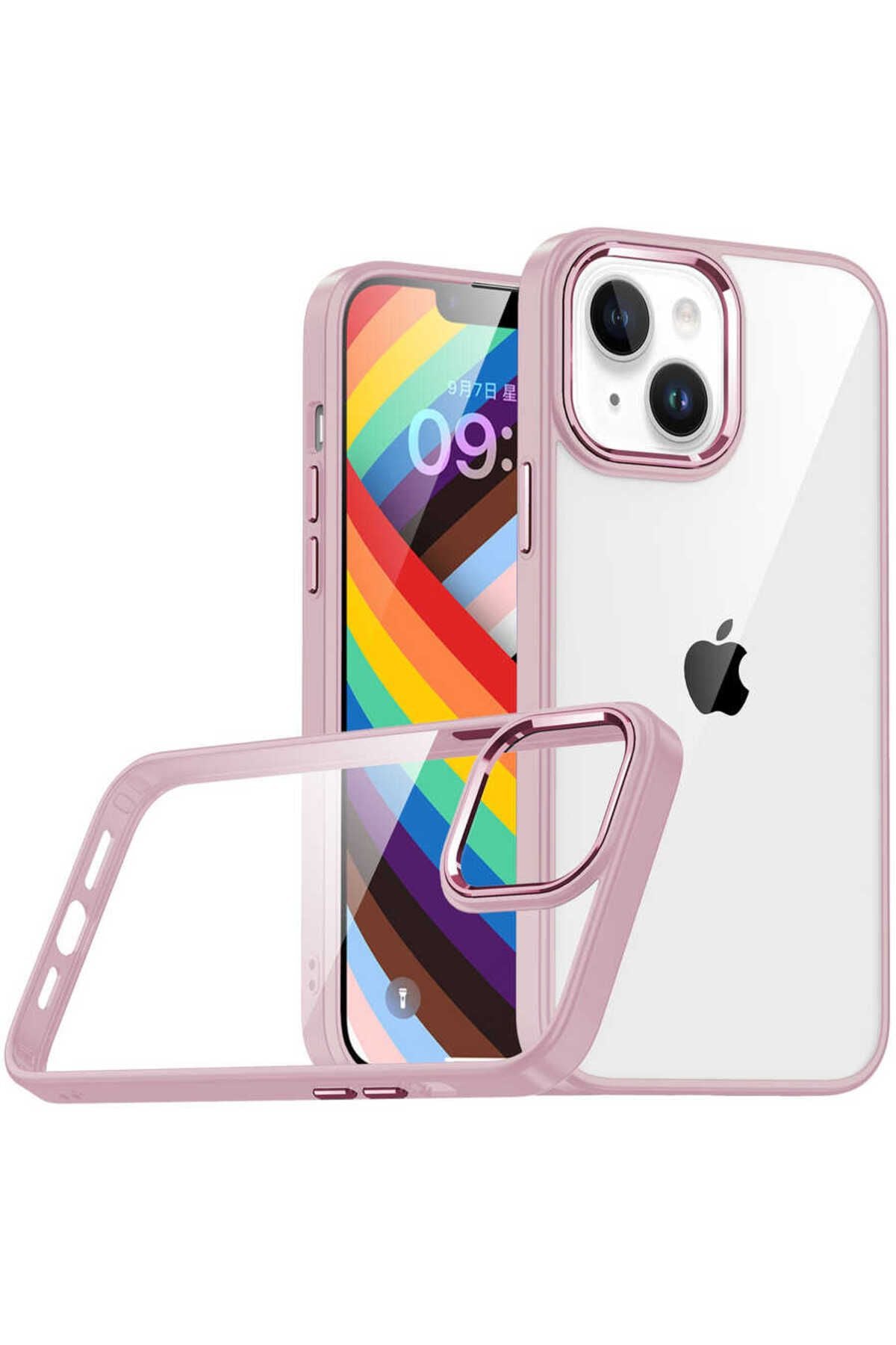 iPhone 14 Uyumlu Zore Flora Kılıf-Rose Gold