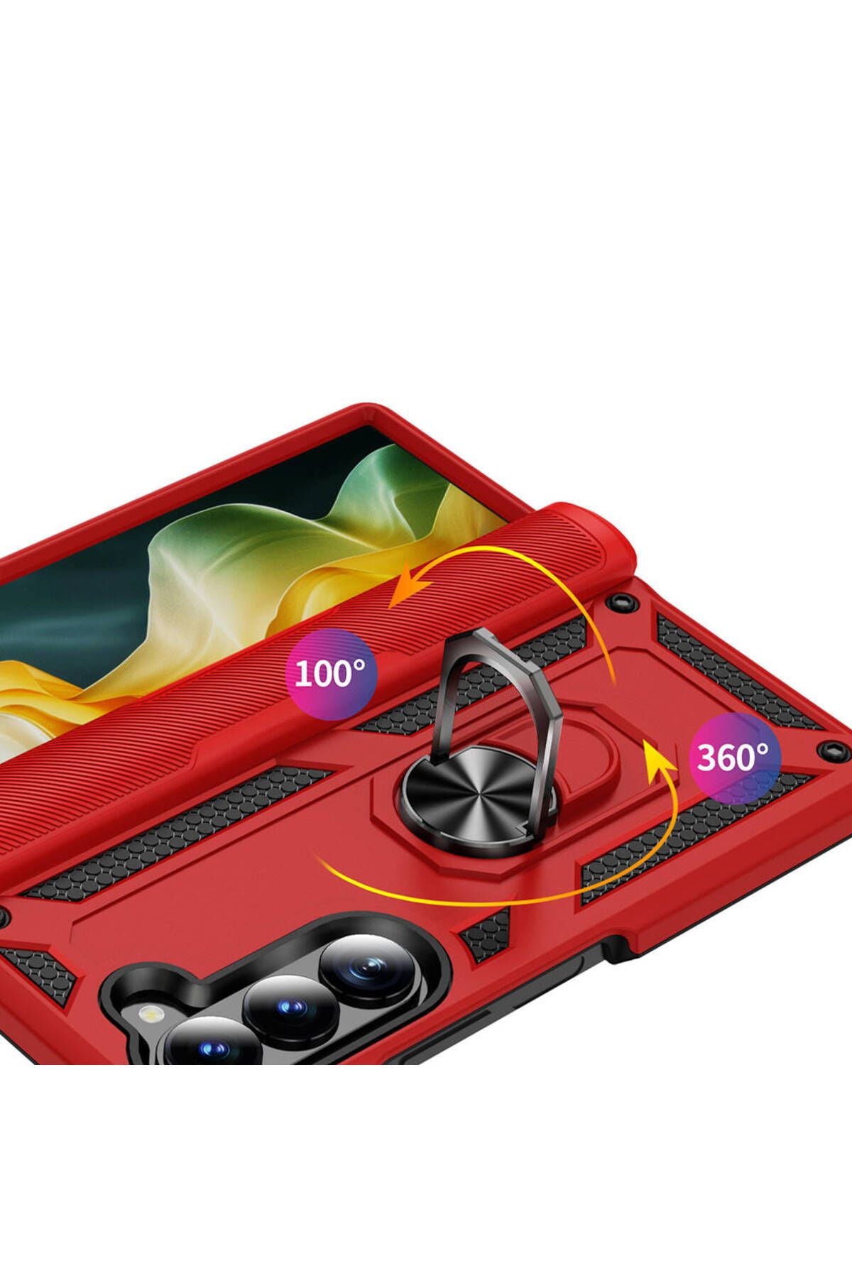 Galaxy Z Fold 6 Kılıf Zore Vega Kapak - Kırmızı