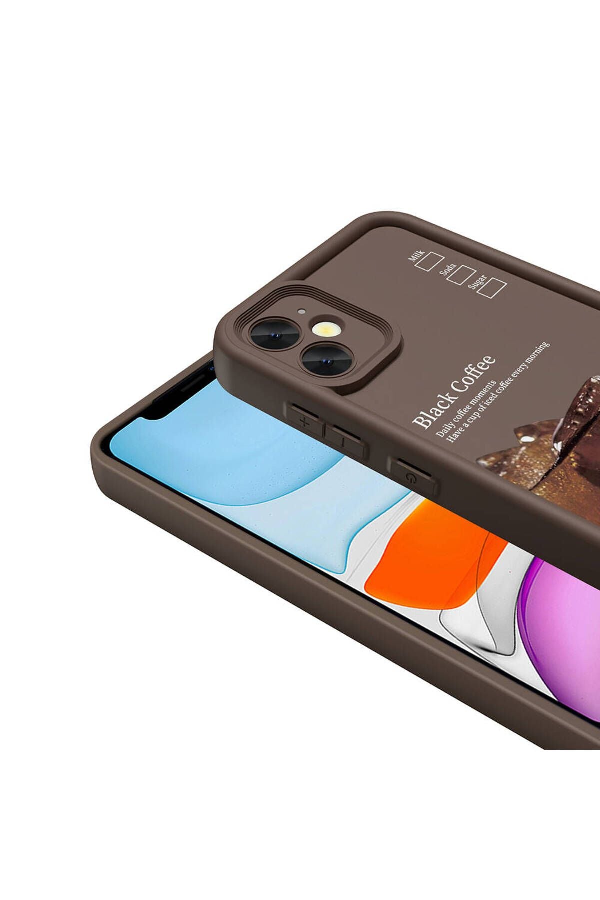 iPhone 11 Kılıf Kamera Korumalı Baskılı Arka Yüzey Zore Klas Kapak - Siyah