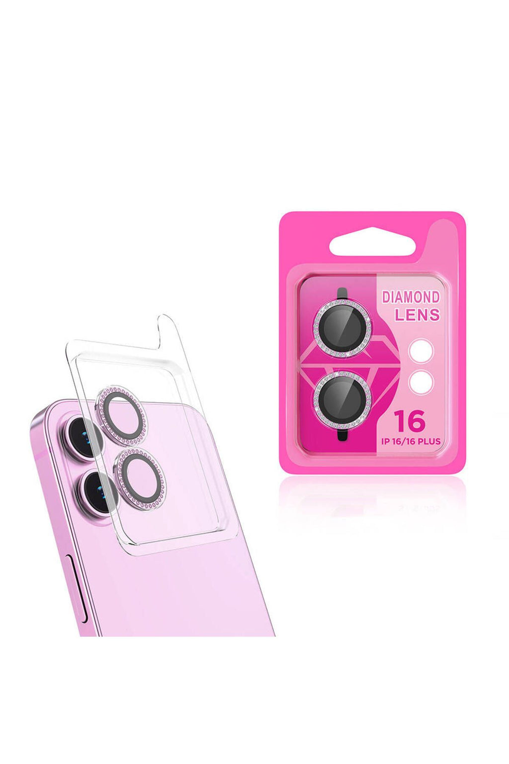 Apple iPhone 16 Zore CL-06 Kamera Lens Koruyucu-Mavi Açık