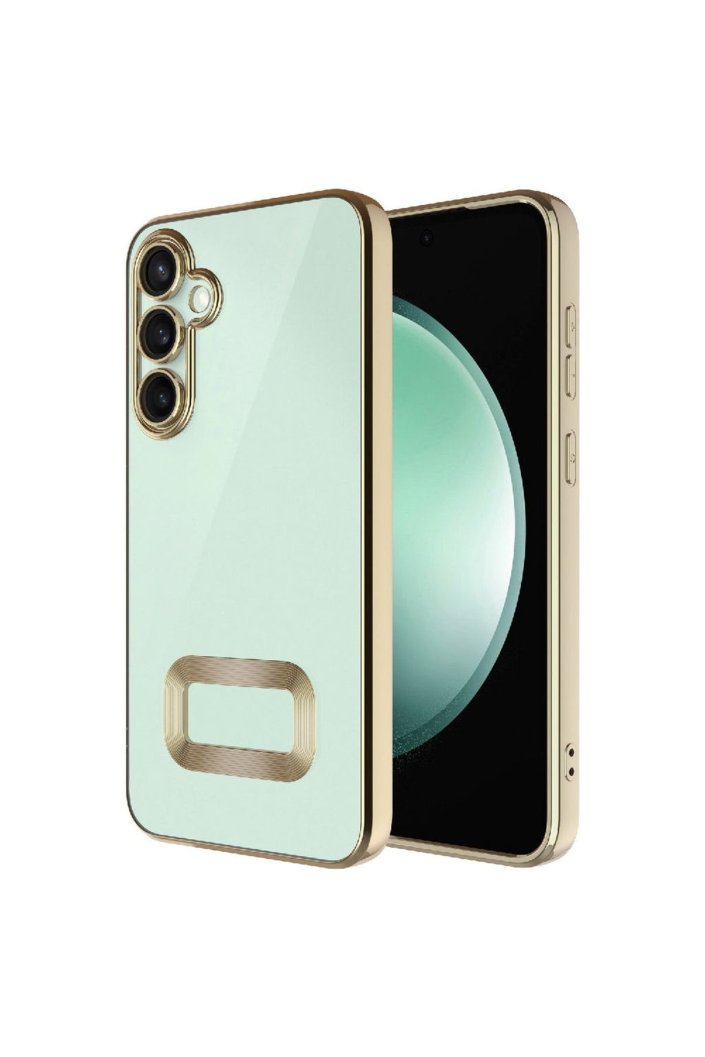 Galaxy S24 FE Kılıf Kamera Korumalı Logo Gösteren Zore Omega Kapak - Sierra Mavi