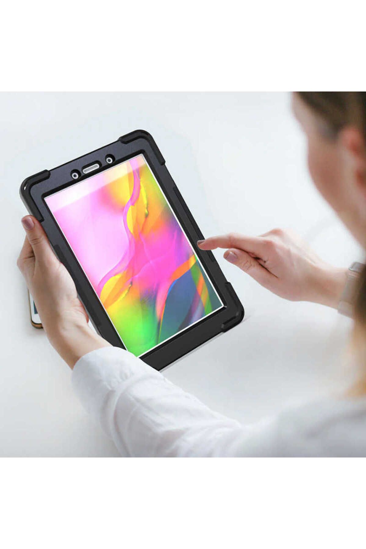 Galaxy Tab S6 Lite P610 Kılıf  Uyumlu Zore Defender Tablet Silikon-Siyah