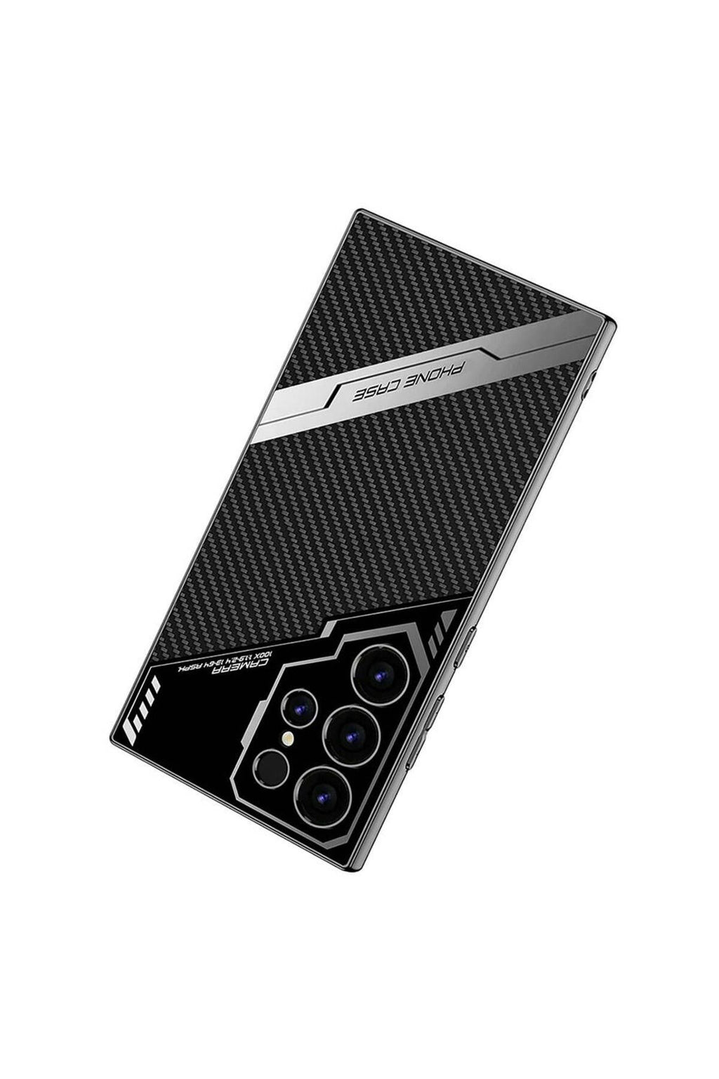 Galaxy S23 Ultra Kılıf Kamera Korumalı Karbon Tasarım Zore Yeni Seri Procase Kapak-Siyah Karbon