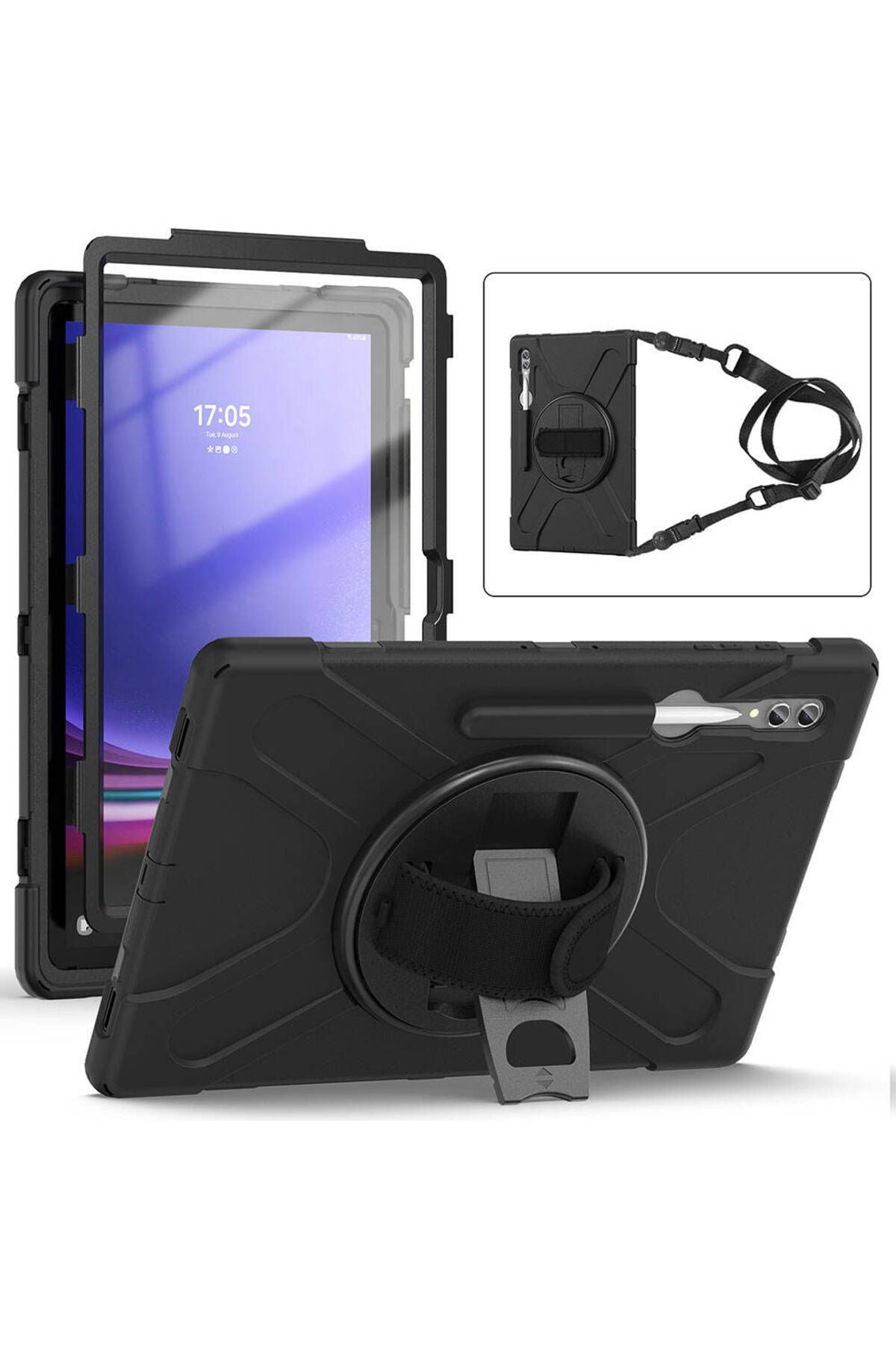 Galaxy Tab S9 Ultra Zore Defender Tablet Silikon - Siyah