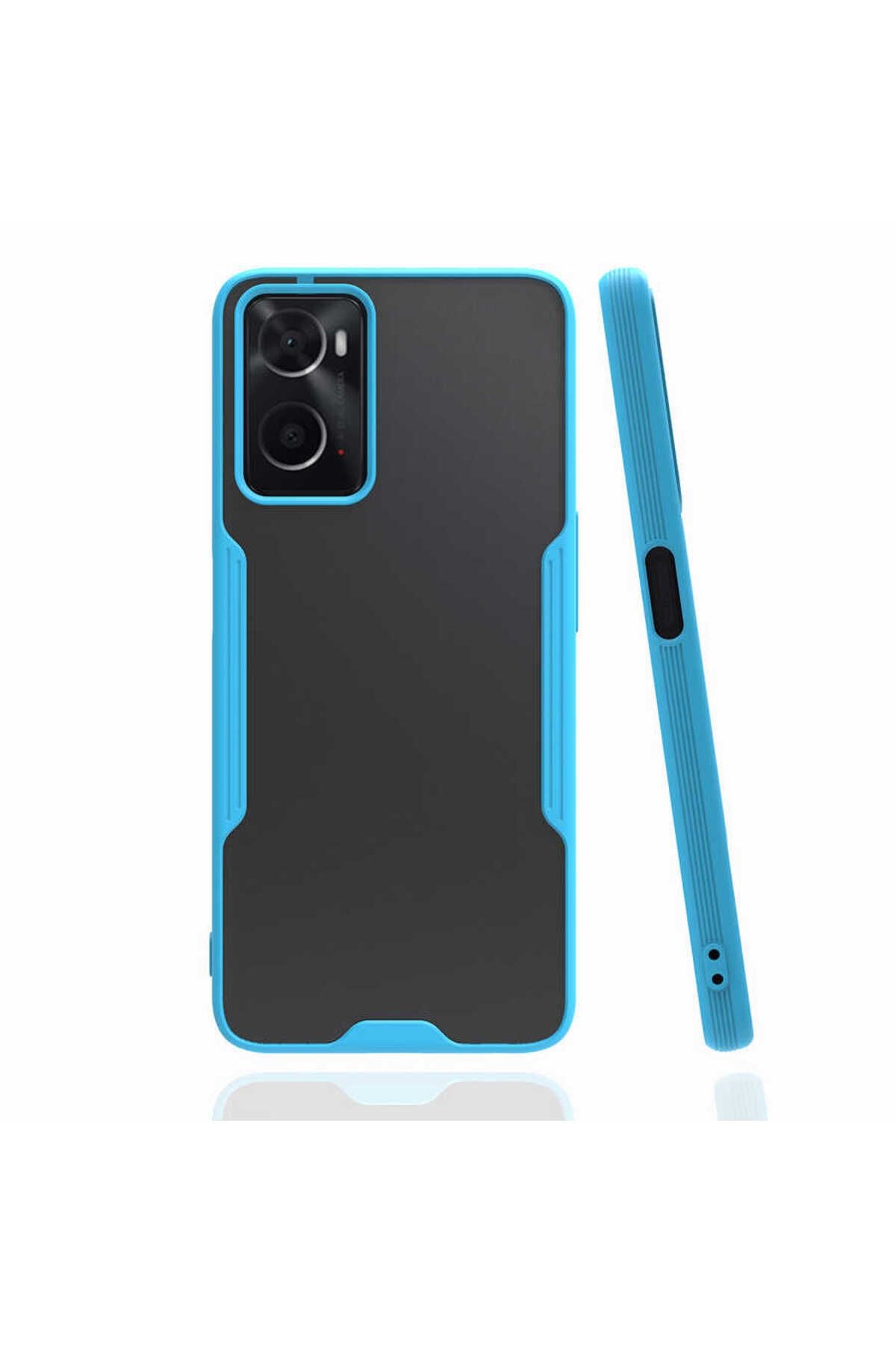 A96 4G Kılıf Zore Parfe Kapak - Mavi