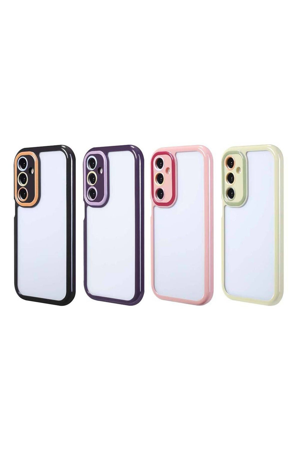 Galaxy A25 Kılıf Kamera Korumalı Renkli Kenar ve Çerçeve Tasarımlı Zore Vitamin Kapak-Derin Mor