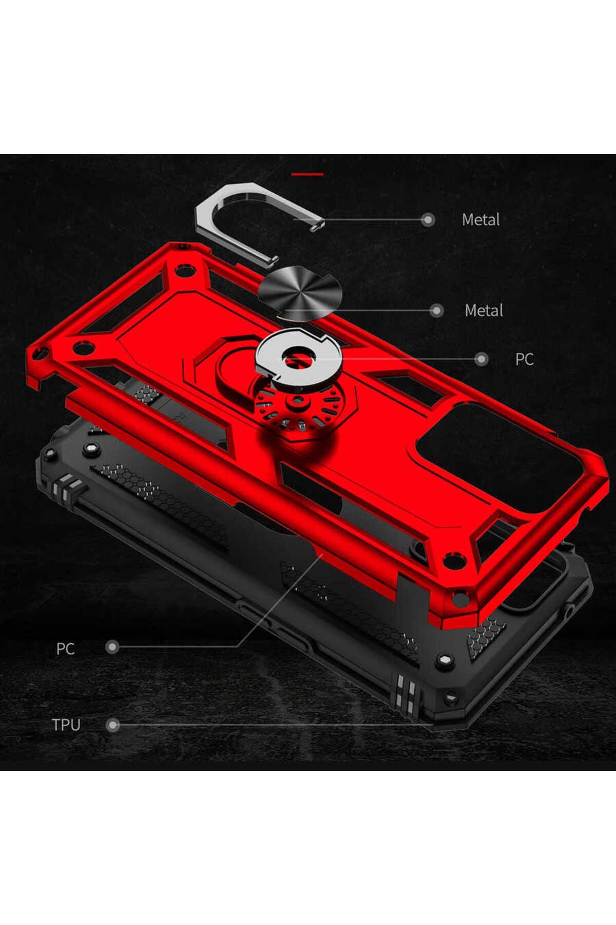 A96 4G Kılıf Zore Vega Kapak - Kırmızı