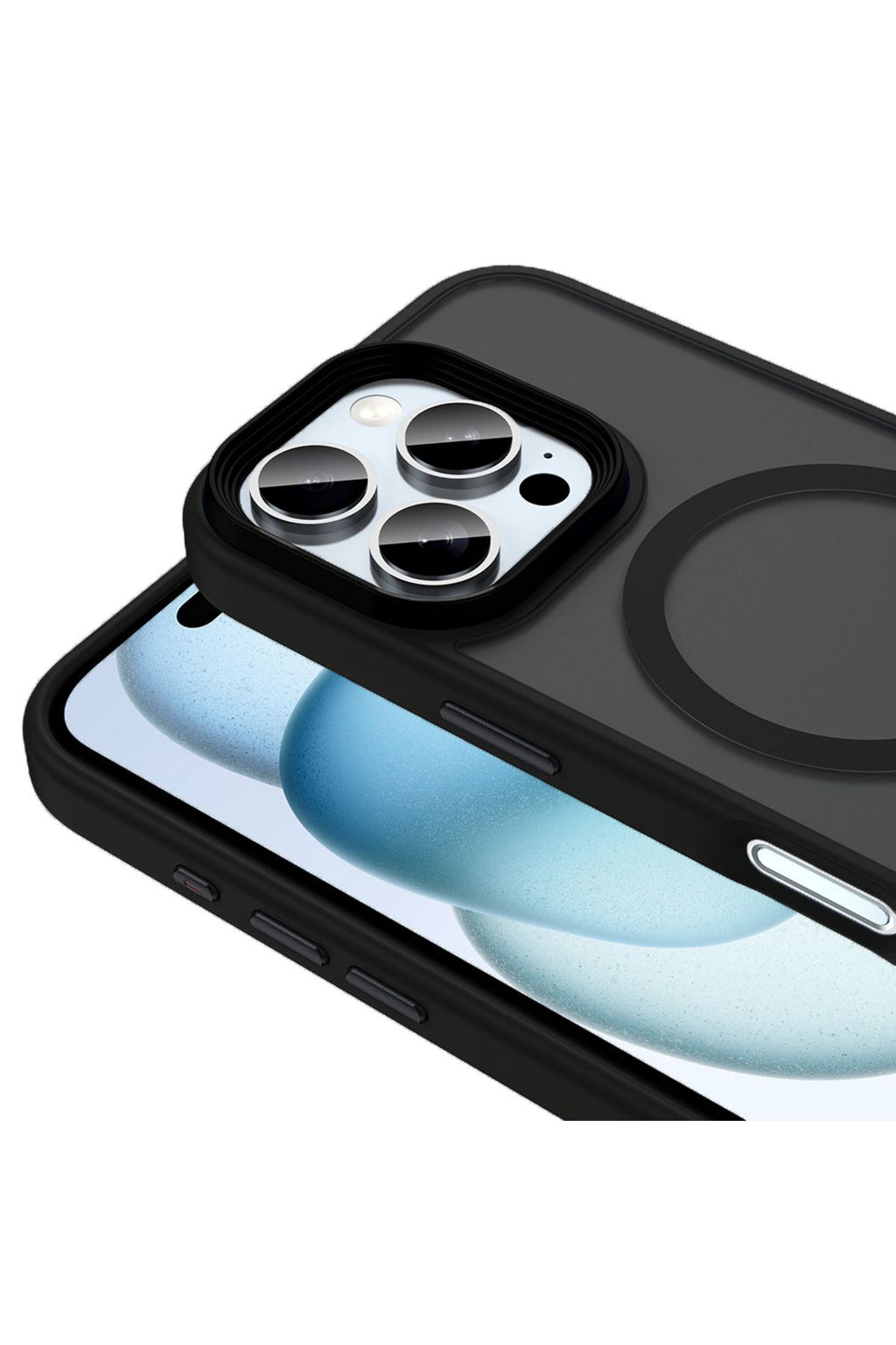 iPhone 16 Pro Kılıf Mat Arka Yüzey Wireless Şarj Özellikli Zore Flet Magsafe Kapak - Desert Titanyum