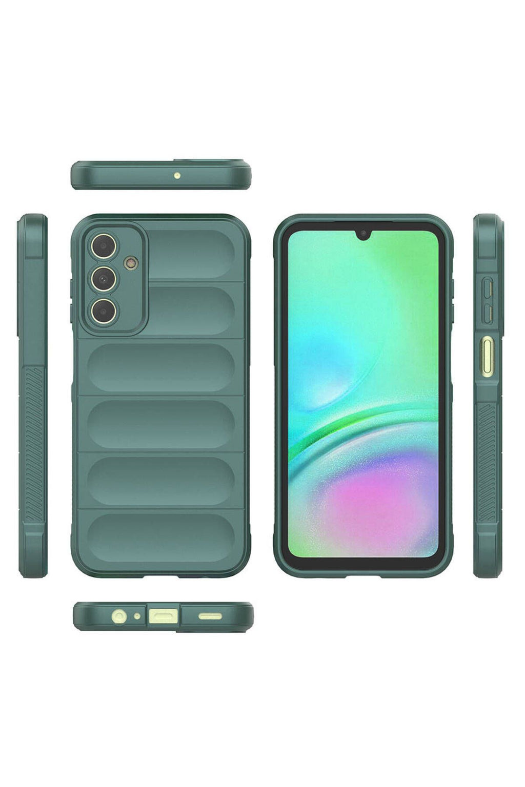 Galaxy A15 Kılıf Esnek TPU Oyuklu Arka Yüzey Tasarımlı Zore Etnik Silikon Kapak - Kırmızı