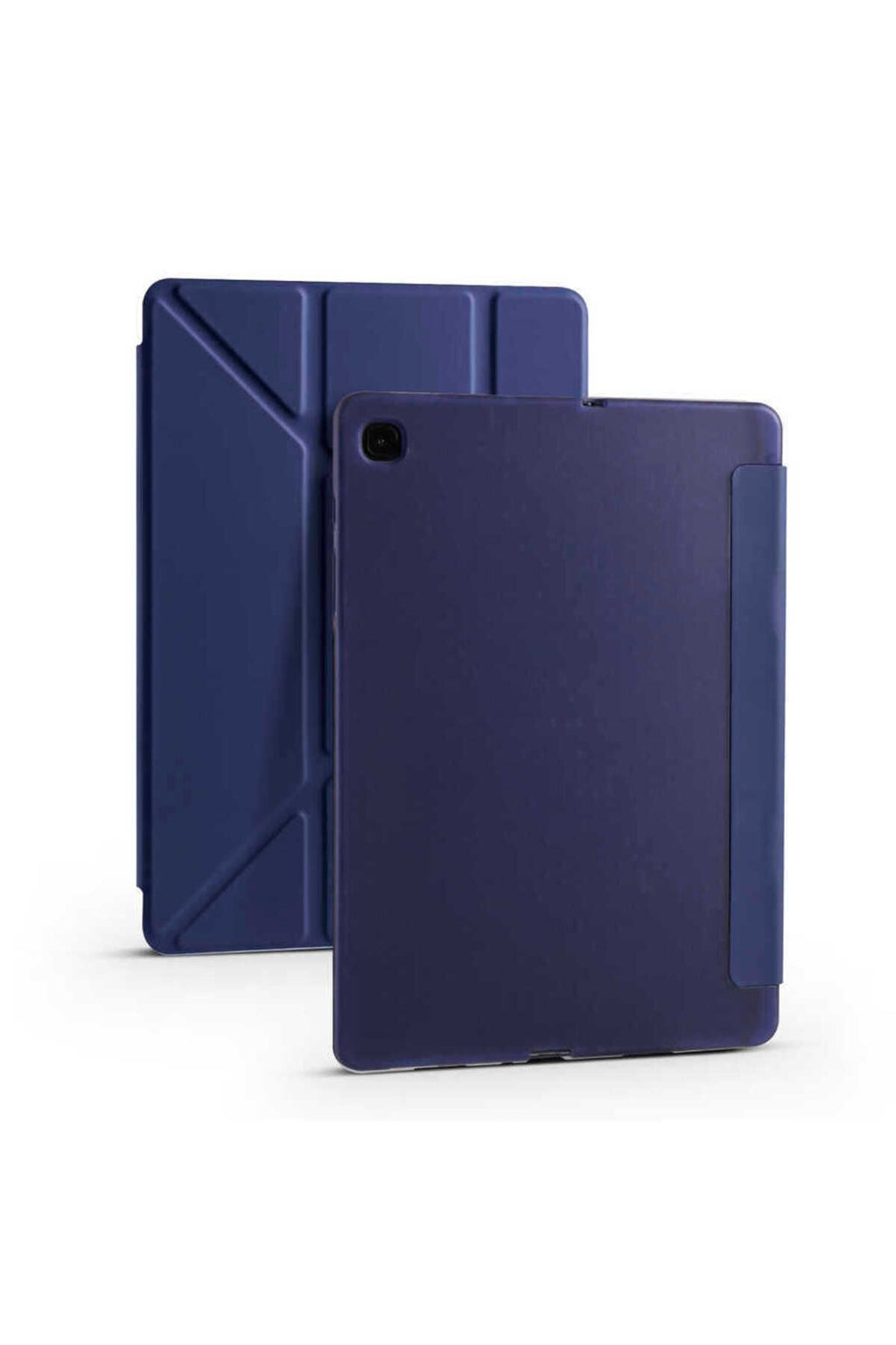 Galaxy Tab S6 Lite P610 Kılıf  Uyumlu Zore Tri Folding Kalem Bölmeli Standlı Kılıf-Lacivert