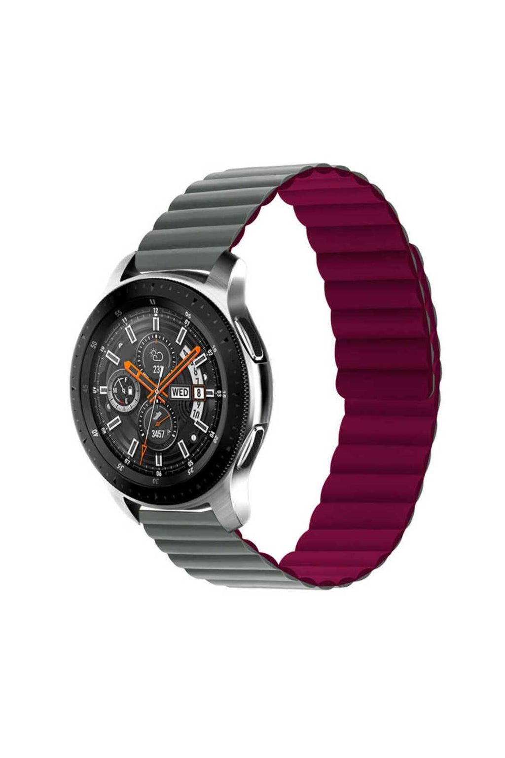Galaxy Watch Active 2 44mm Uyumlu KRD-52 Zore Kordon-Gri-Sarı