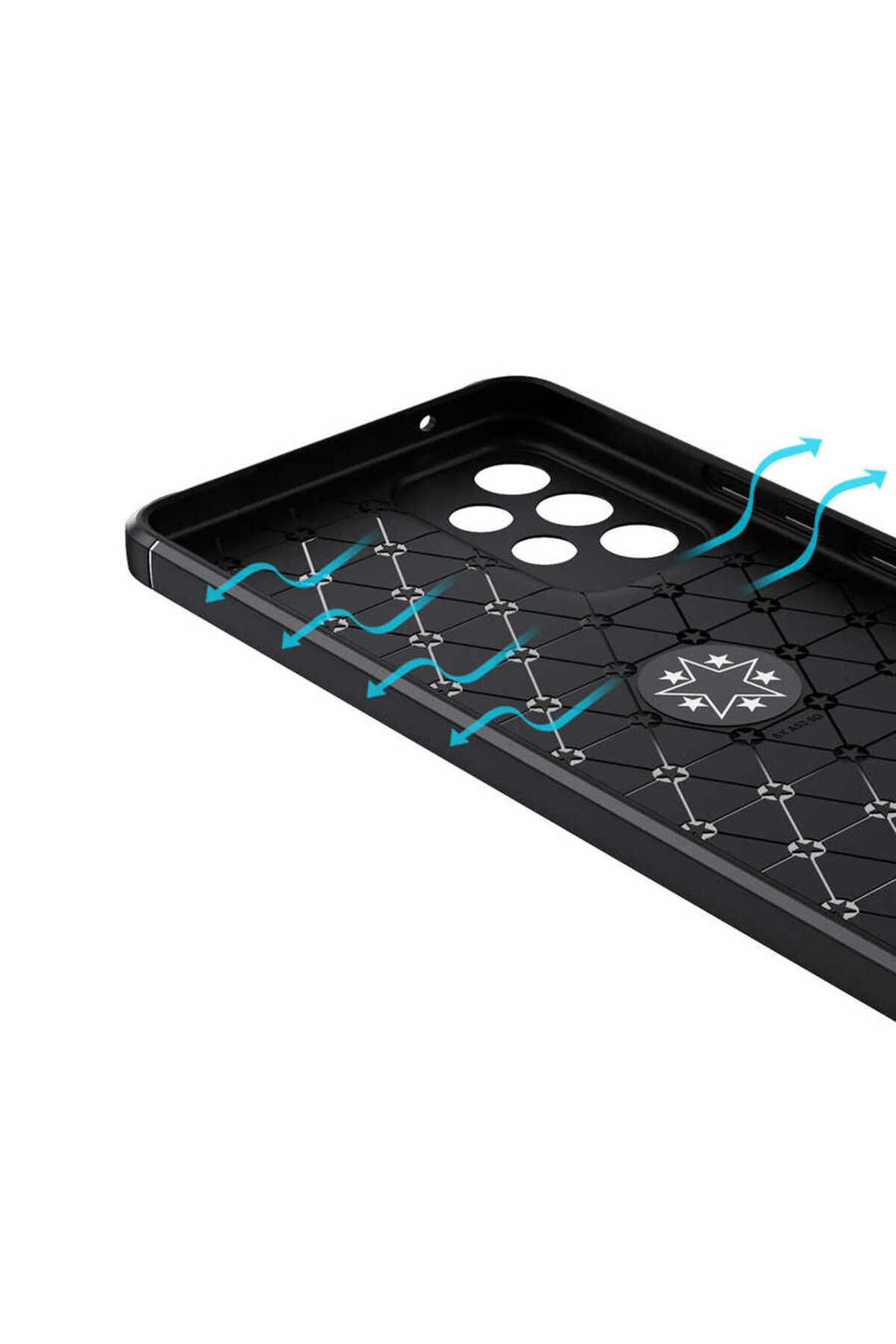 Galaxy A33 5G Kılıf Zore Ravel Silikon Kapak - Siyah-Kırmızı