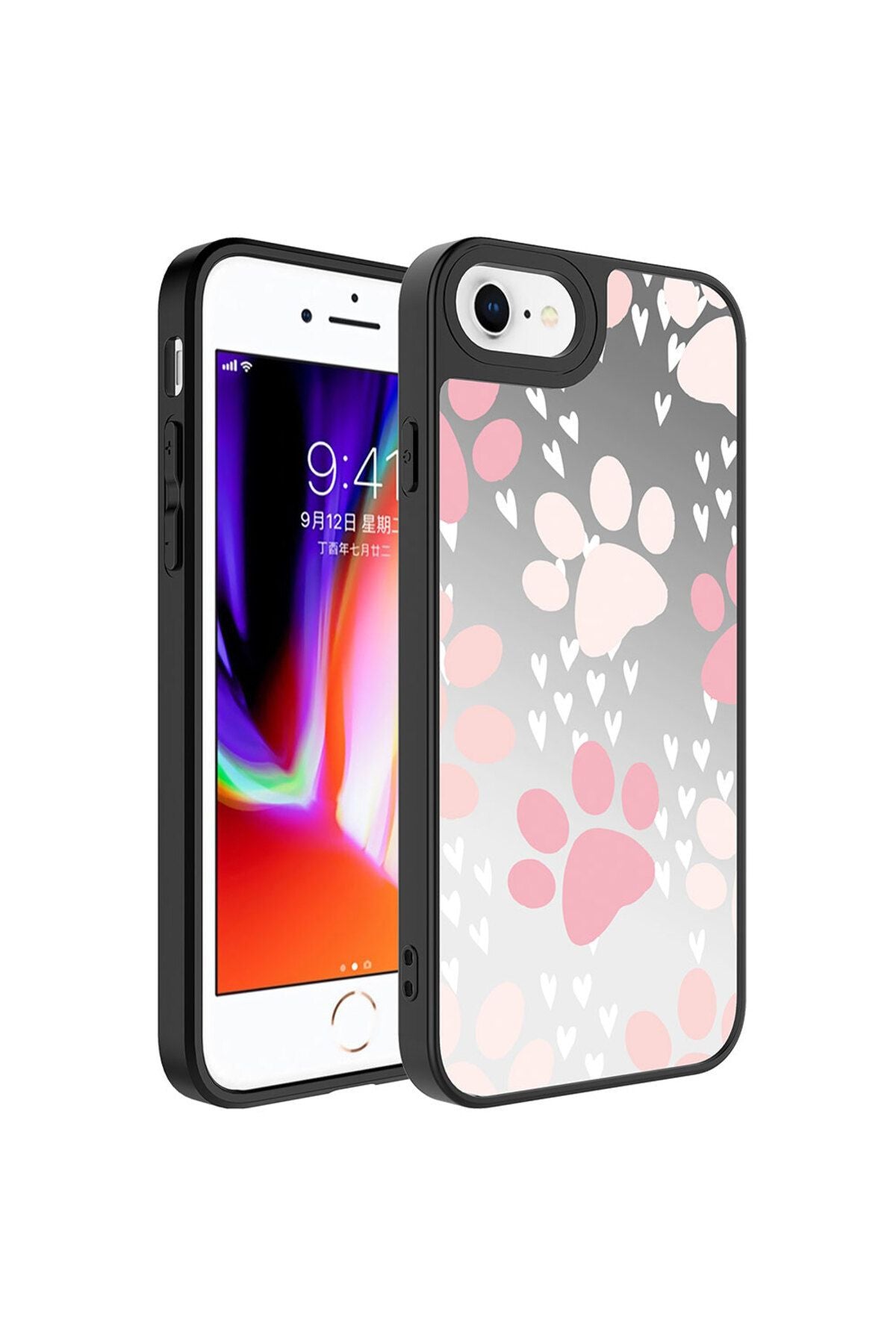 iPhone 8 Plus Kılıf Aynalı Desenli Kamera Korumalı Parlak Zore Mirror Kapak - Ayna