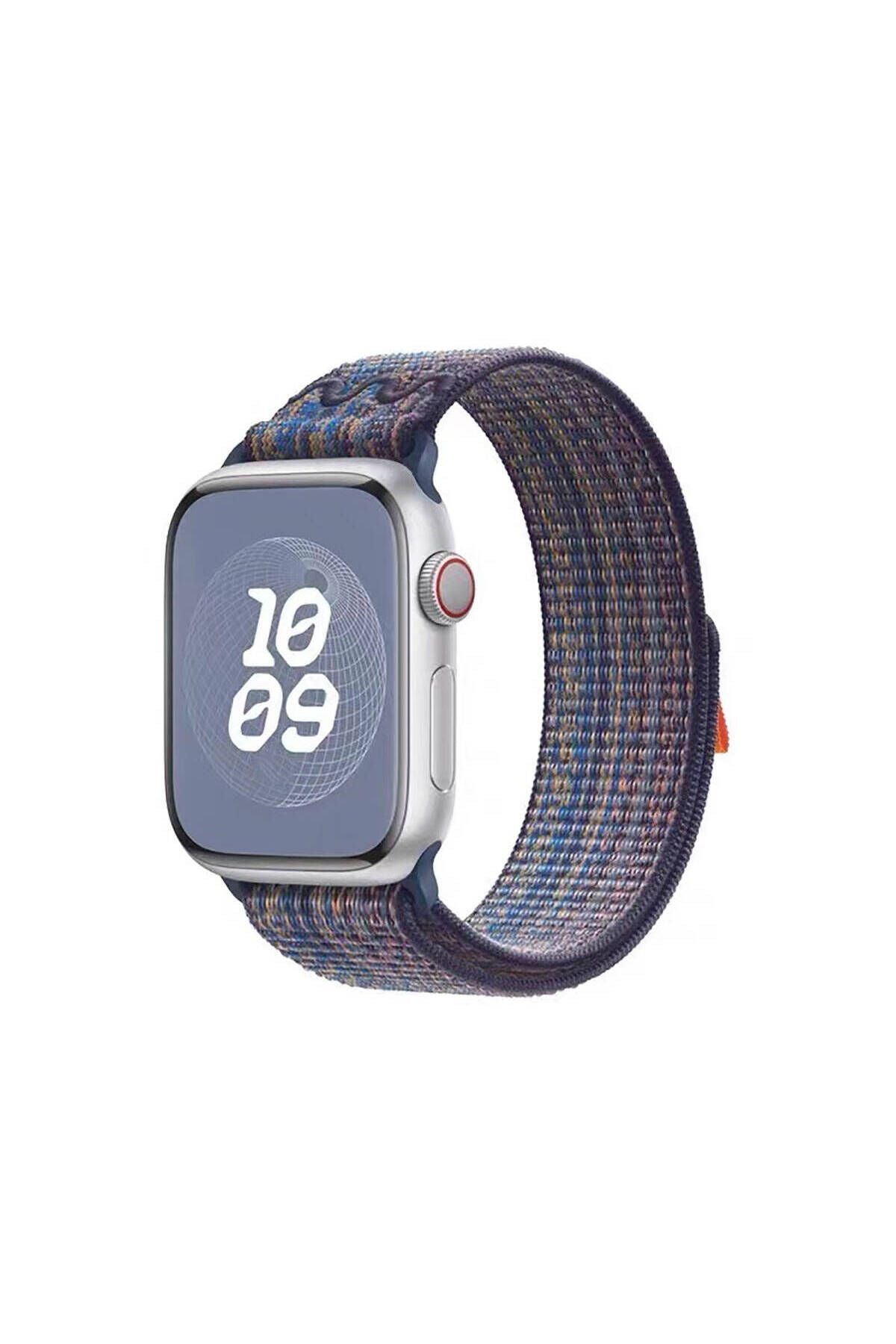 Watch 44mm Uyumlu KRD-91 Hasır Kordon Strap Kayış CLO- Koyu Yeşil
