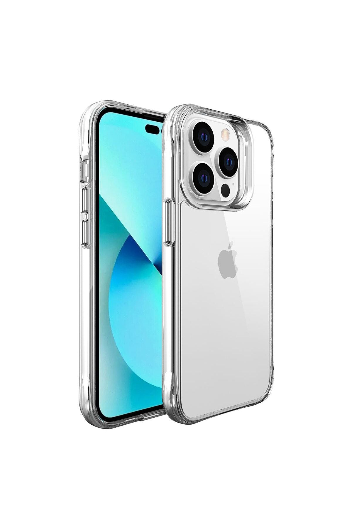 iPhone 14 Pro Max Uyumlu Zore Şeffaf Ultra İnce AiHTTg Tasarımlı Okka Kılıf-Renksiz