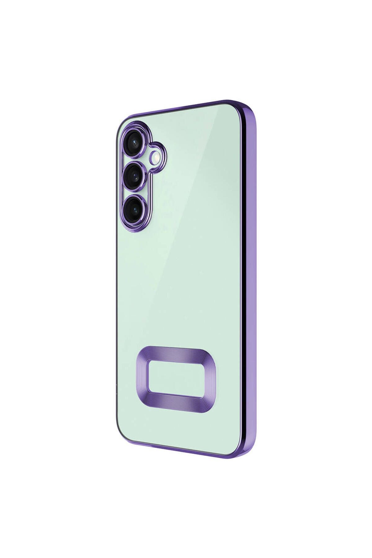 Galaxy S24 Plus Kılıf Kamera Korumalı Logo Gösteren Zore Omega Kapak - Sierra Mavi