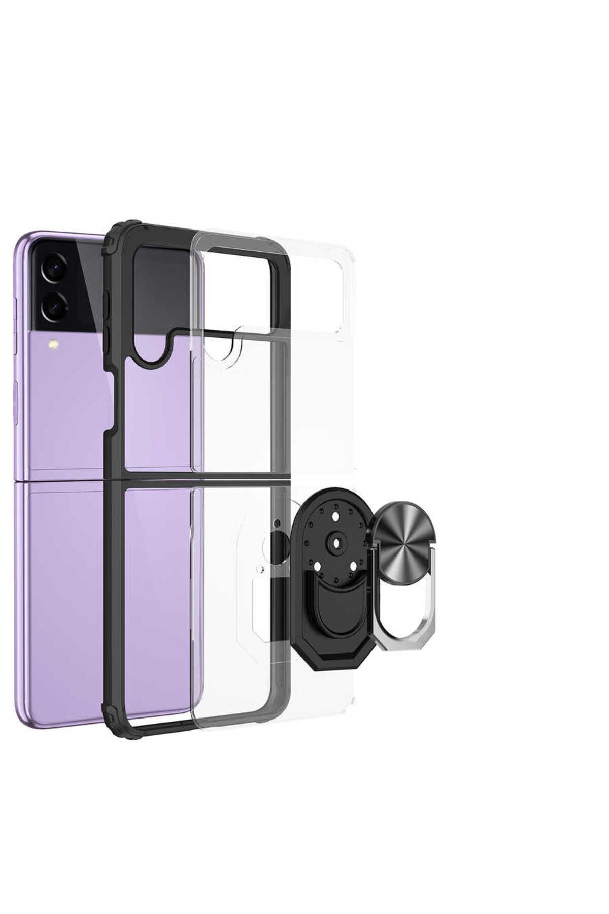 Galaxy Z Flip 3 Kılıf Zore Mola Kapak - Siyah