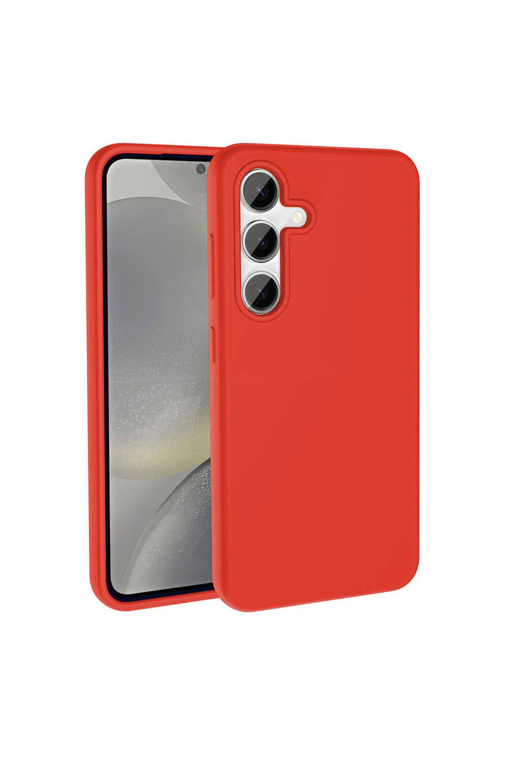 Galaxy S24 Plus Kılıf Magsafe Şarj Özellikli Sıvı Teknolojili Silinebilir Sert Zore Kivi Kapak-Kırmı