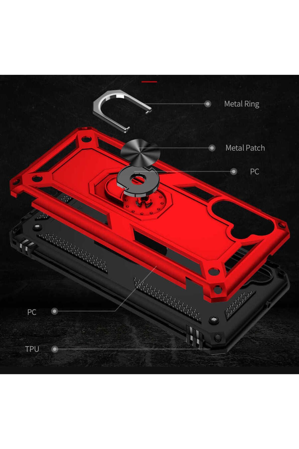 Galaxy A04S Kılıf Zore Vega Kapak - Kırmızı