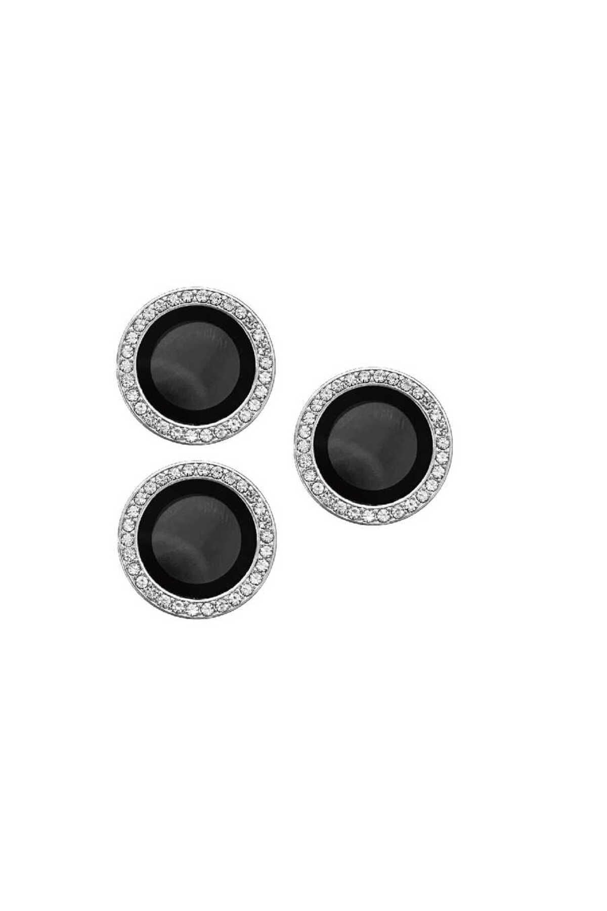 iPhone 15 Pro Max Uyumlu Baltazar CL-06 Kamera Lens Koruyucu-Gümüş