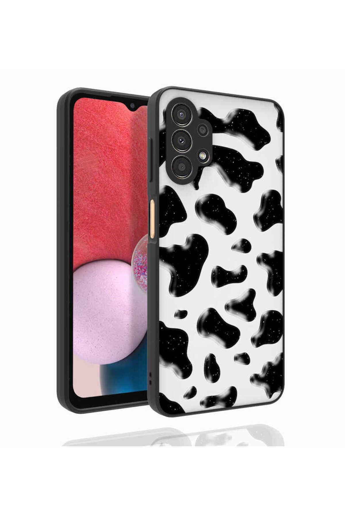 Galaxy A13 4G Kılıf Desenli Kamera Korumalı Parlak Zore Nora Kapak - NO6