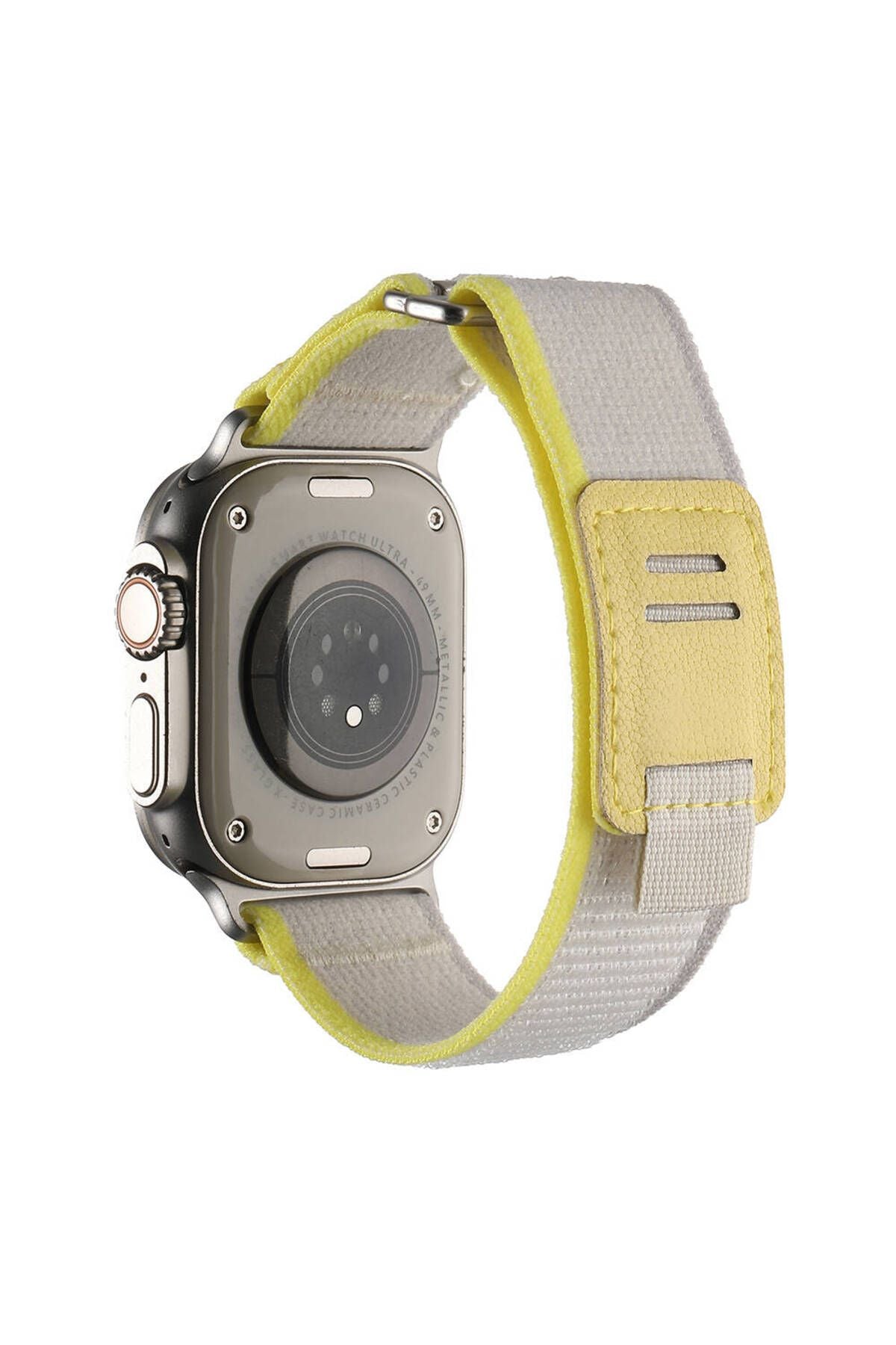 Apple Watch Ultra 49mm Hasır Kordon Zore KRD-106 Strap Kayış-Siyah-Gri