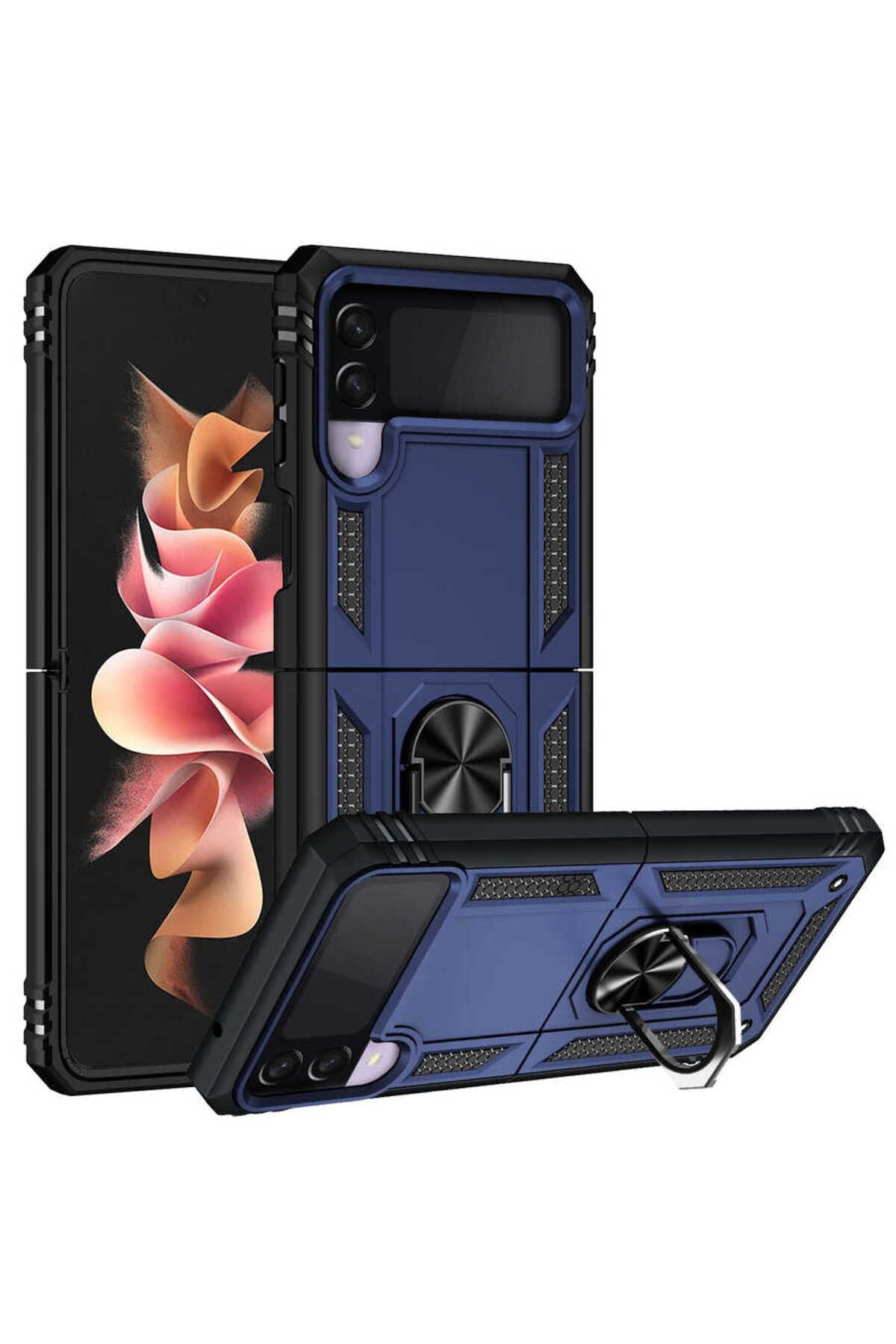 Galaxy Z Flip 3 Kılıf Zore Vega Kapak - Siyah