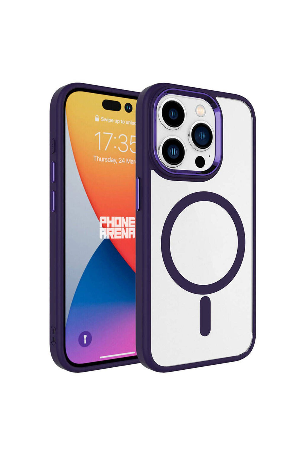 iPhone 15 Pro Uyumlu Wireless Şarj Özellikli Zore Krom Magsafe Silikon Kılıf-Gri