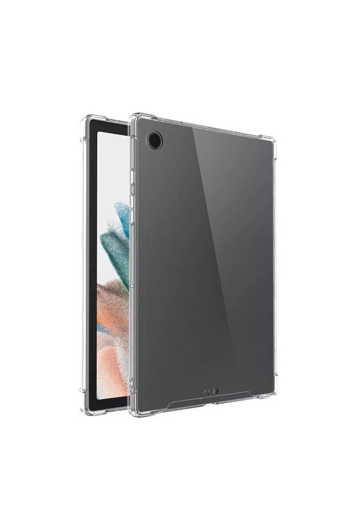 Galaxy Tab A9 Kılıf  Uyumlu Zore Tablet Nitro Anti Shock Silikon Kapak-Renksiz