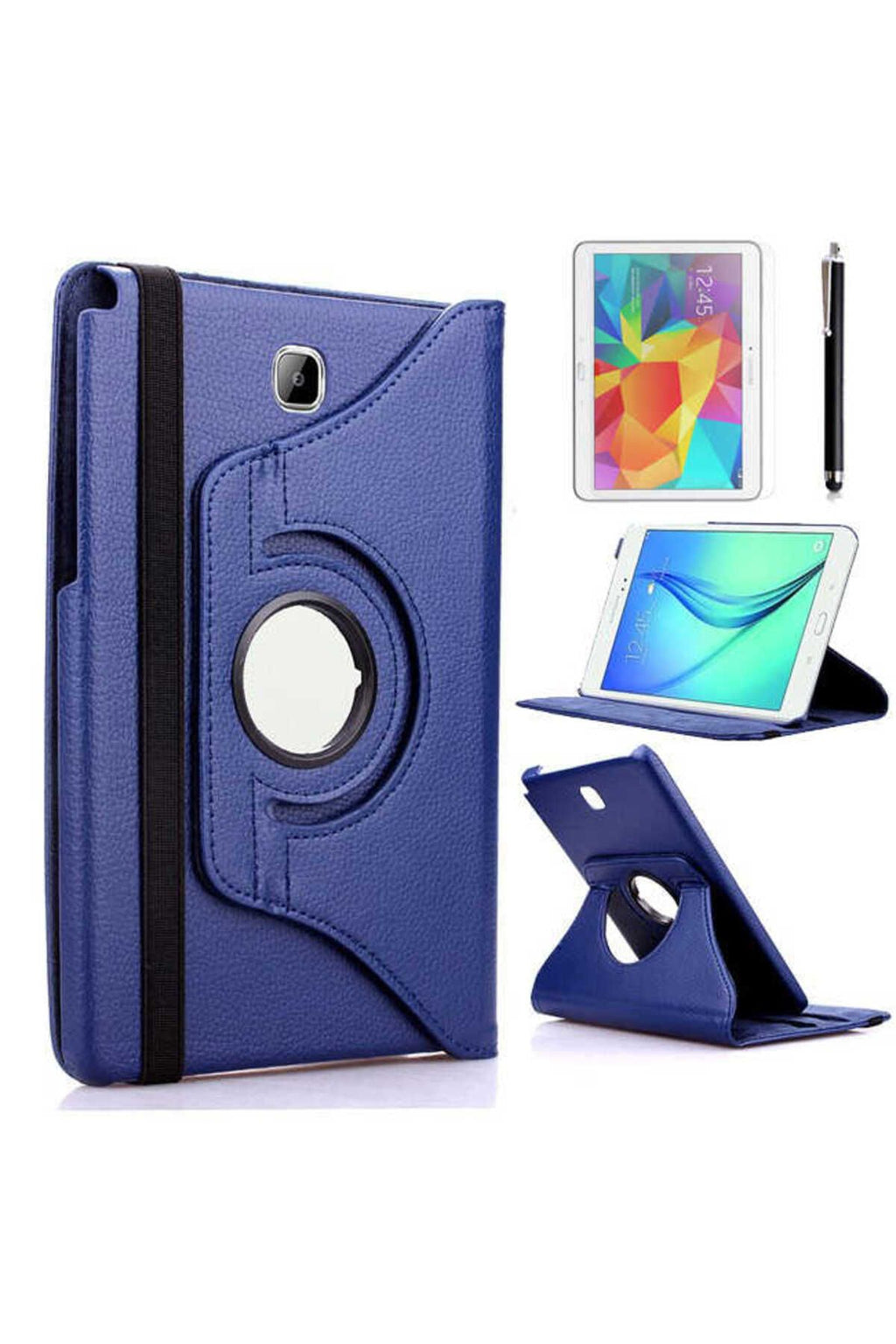 Galaxy Tab A T580 10.1  Uyumlu Zore Dönebilen Standlı Kılıf-Beyaz