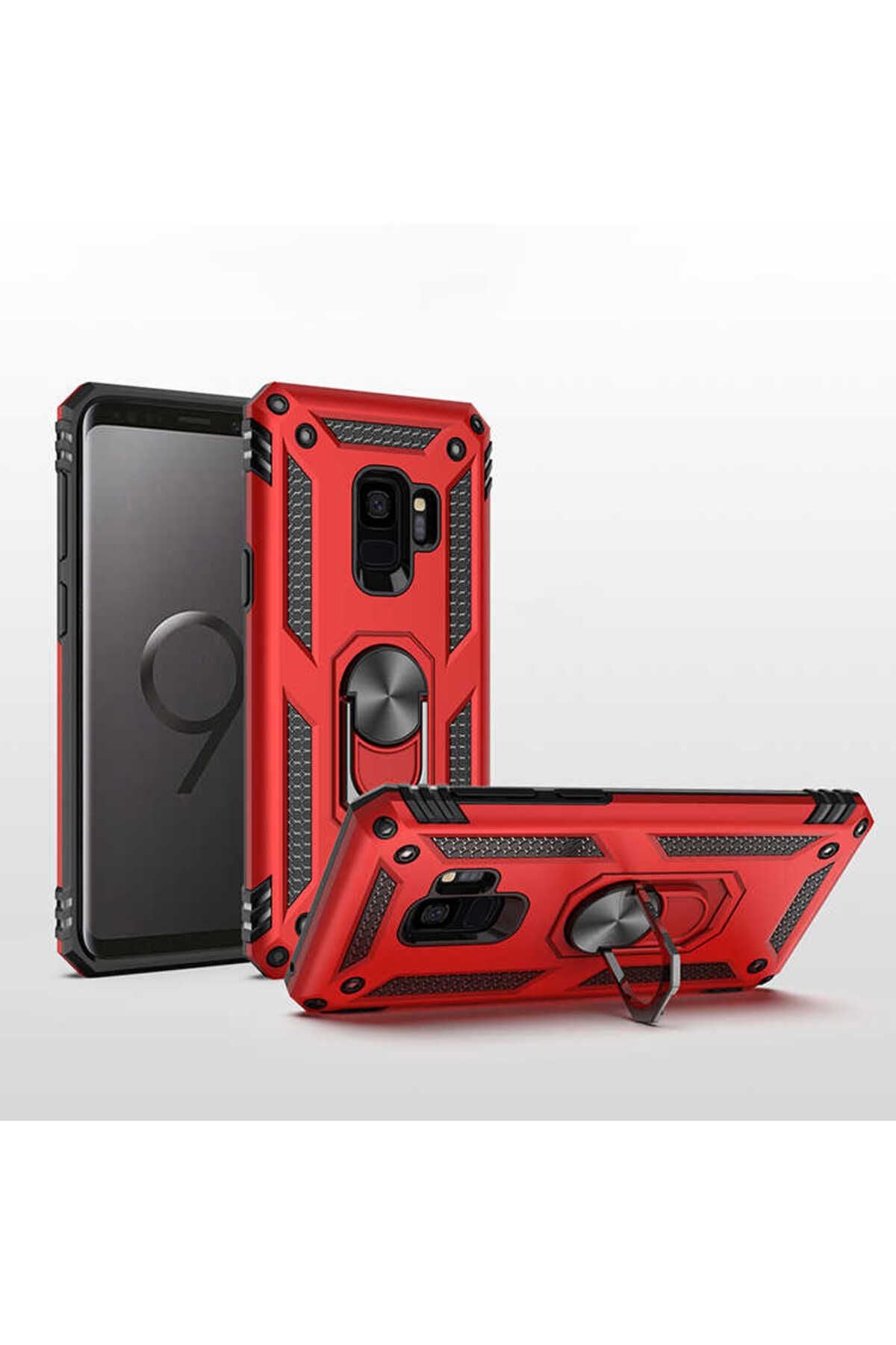 Galaxy S9 Kılıf Zore Vega Kapak - Kırmızı