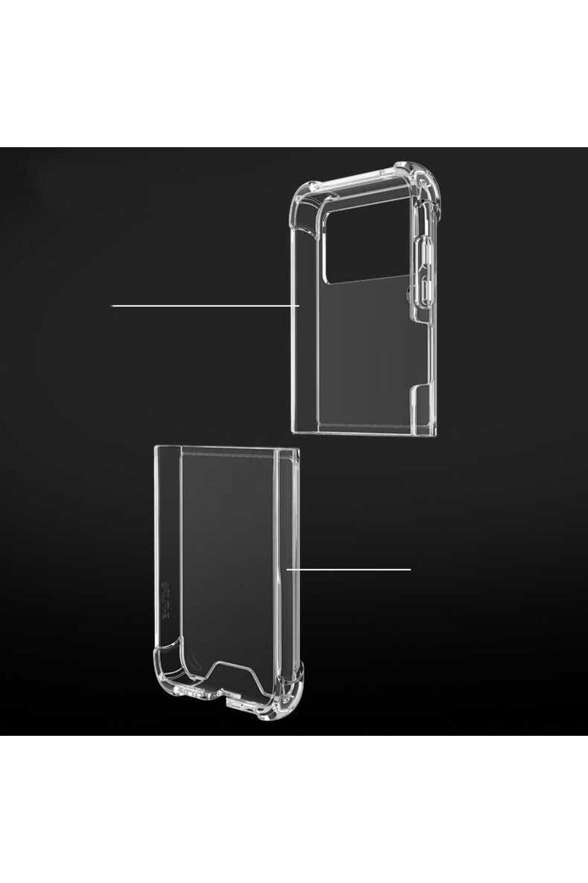 Galaxy Z Flip 3 Uyumlu Zore Nitro Anti Shock Silikon-Renksiz