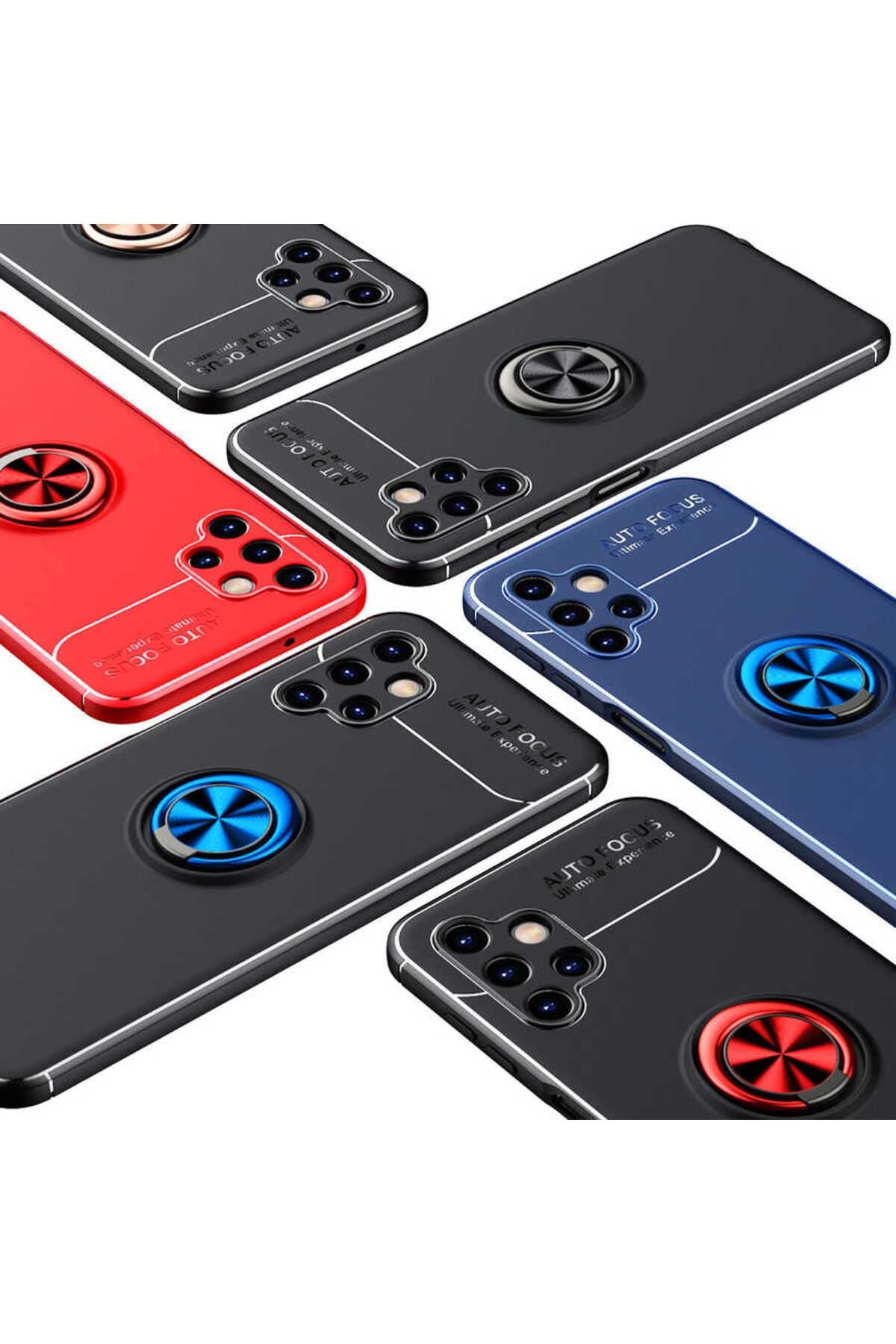 Galaxy A13 4G Kılıf SVL Ravel Silikon Kapak - Siyah-Mavi