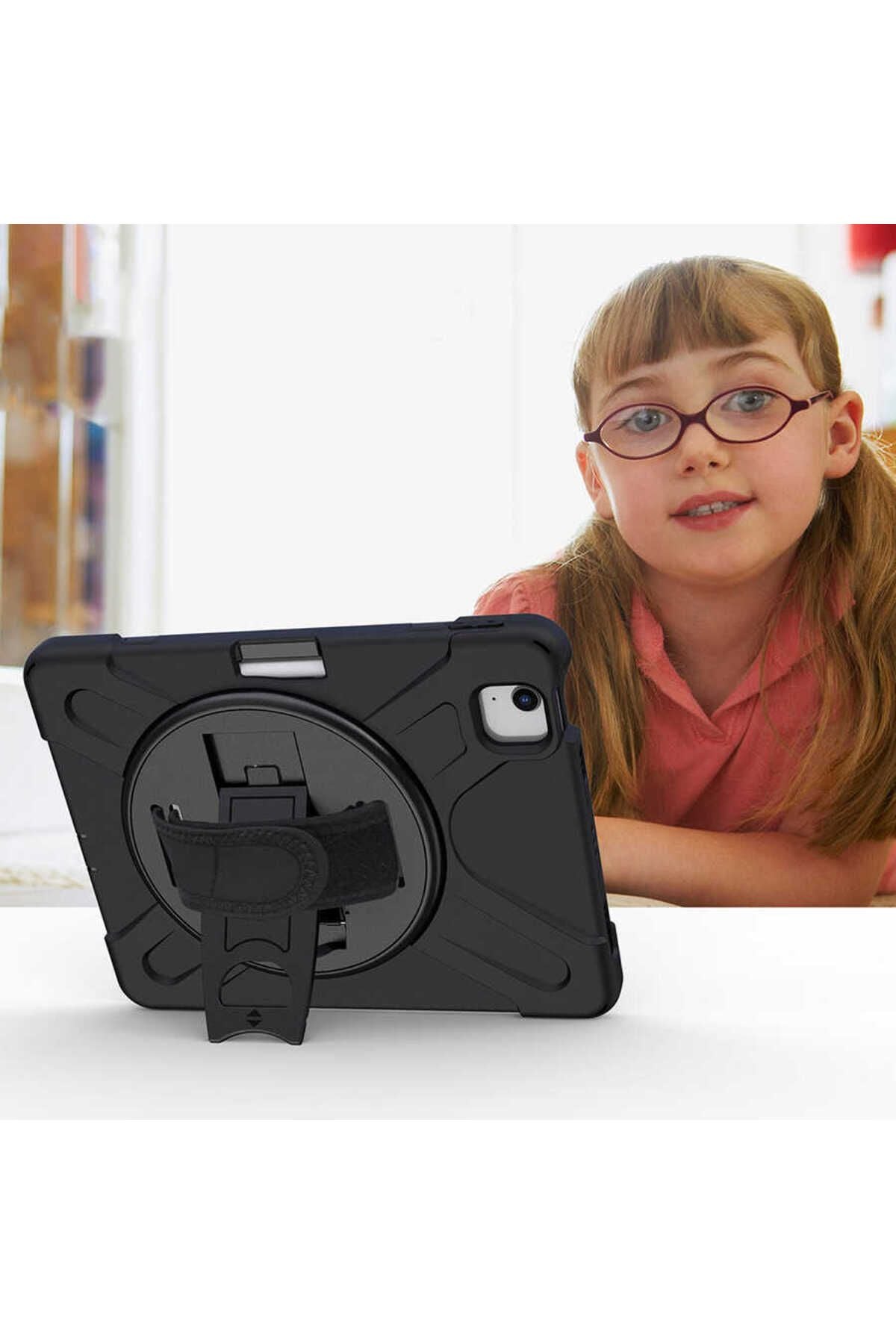 iPad Air 10.9 2022 (5.Nesil) Zore Defender Tablet Silikon - Siyah