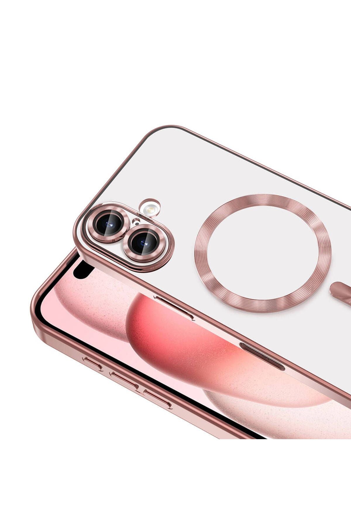 iPhone 16 Uyumlu Kılıf Kamera Korumalı Magsafe Wireless Şarj Özellikli Demre Kapak - Sierra Mavi