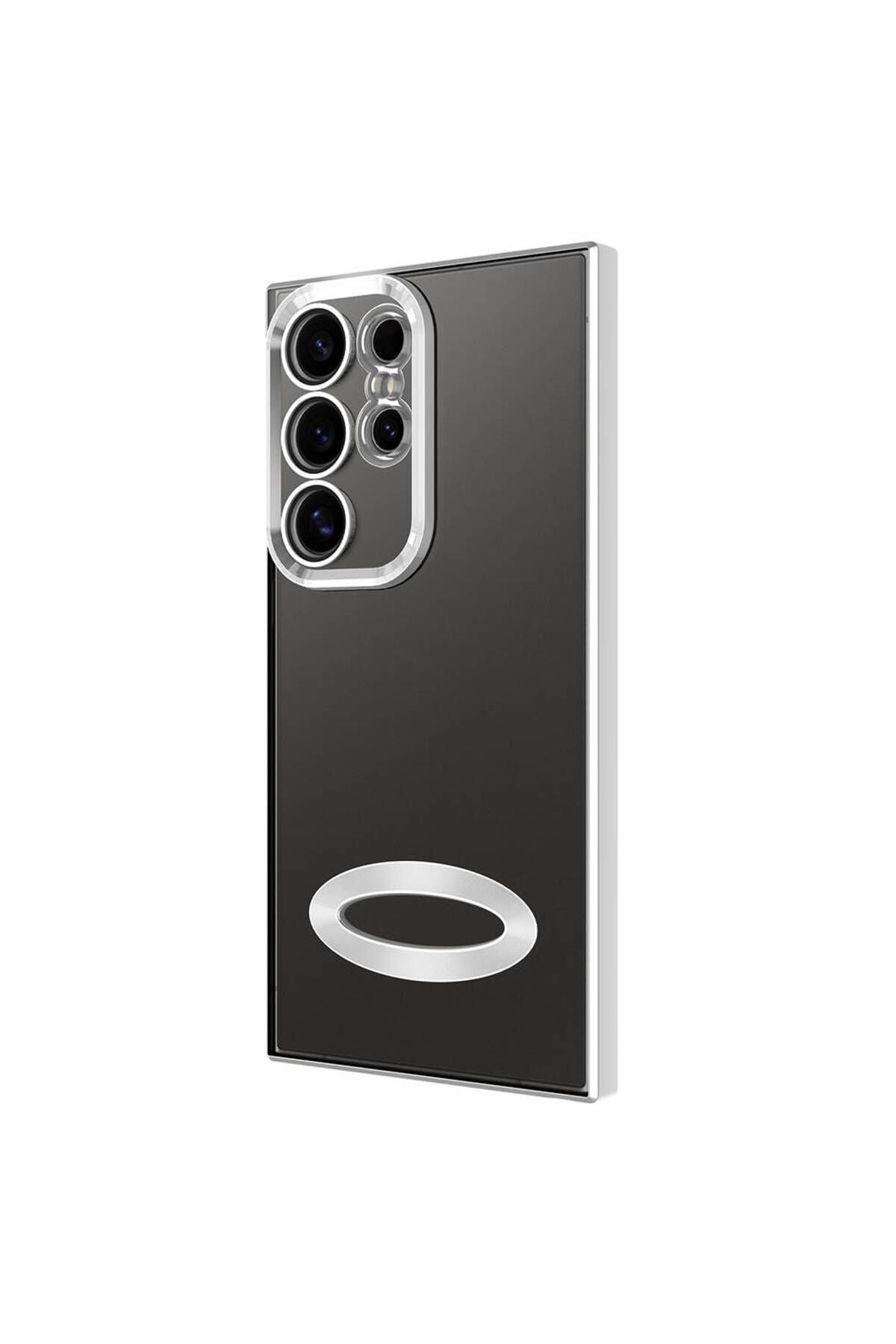 Galaxy S24 Ultra Kılıf Kamera Korumalı Logo Gösteren Zore Omega Kapak - Lila